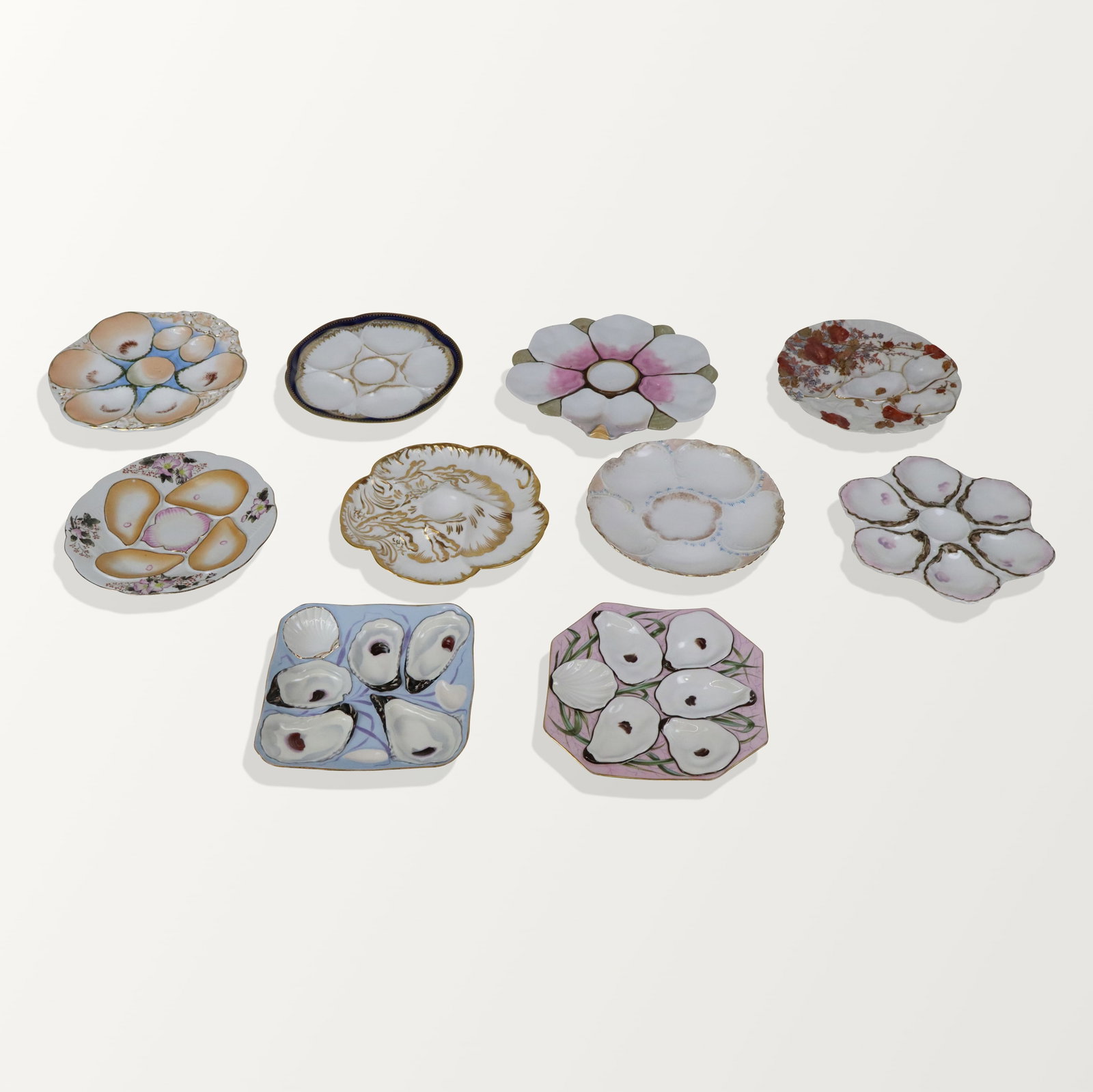 Haviland & Others Group of Oyster Plates, 10 (1 of 18)