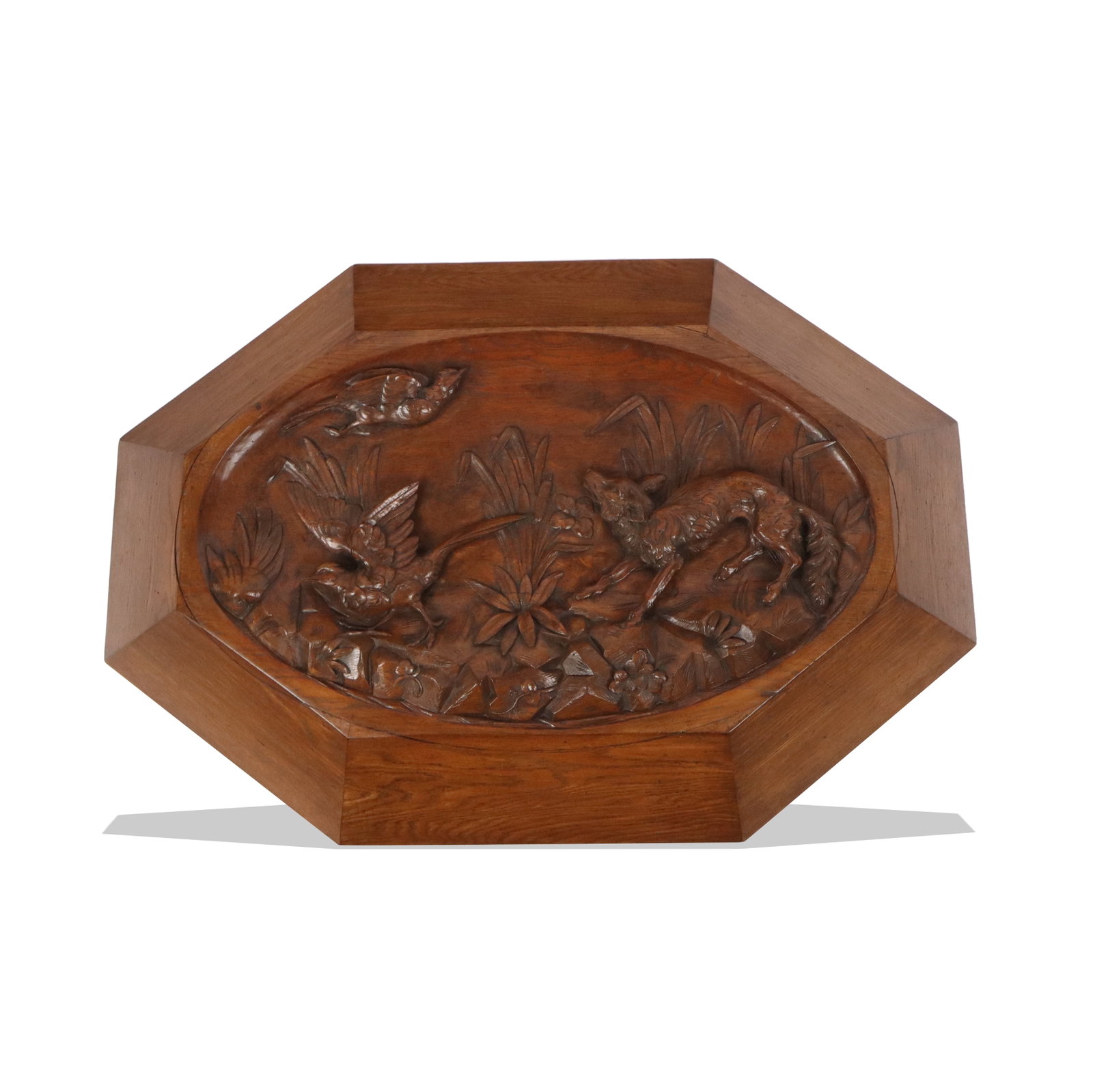 Black Forest Style Carved Oak Panel (1 of 11)