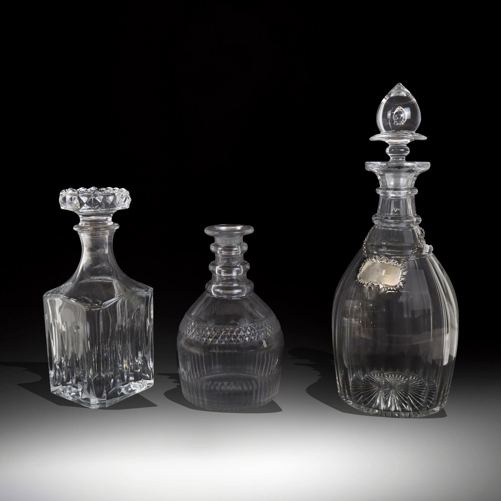 Three Crystal & Glass Decanters (1 of 10)