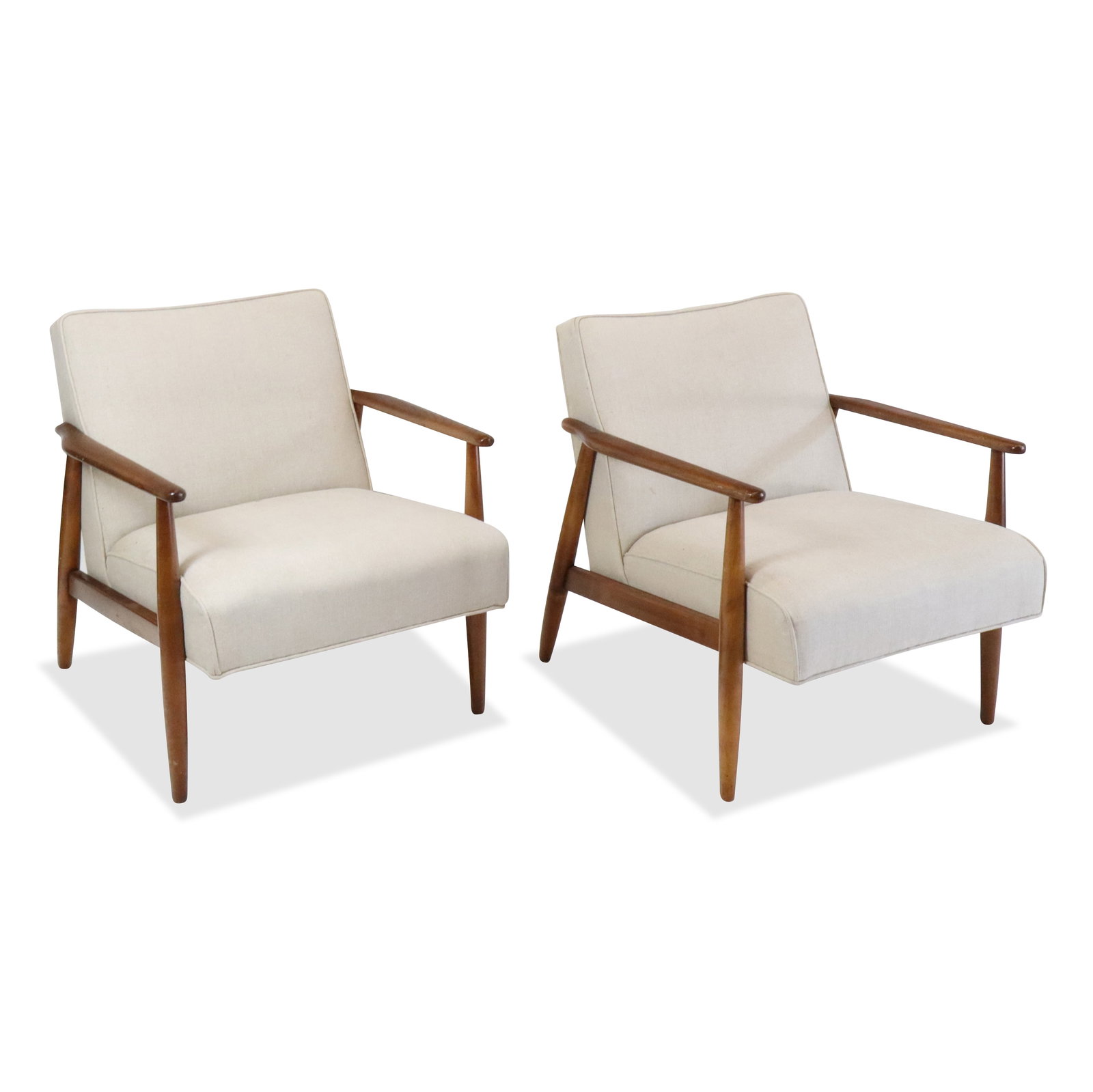 Pair Mid-Century Open Arm Chairs (1 of 14)