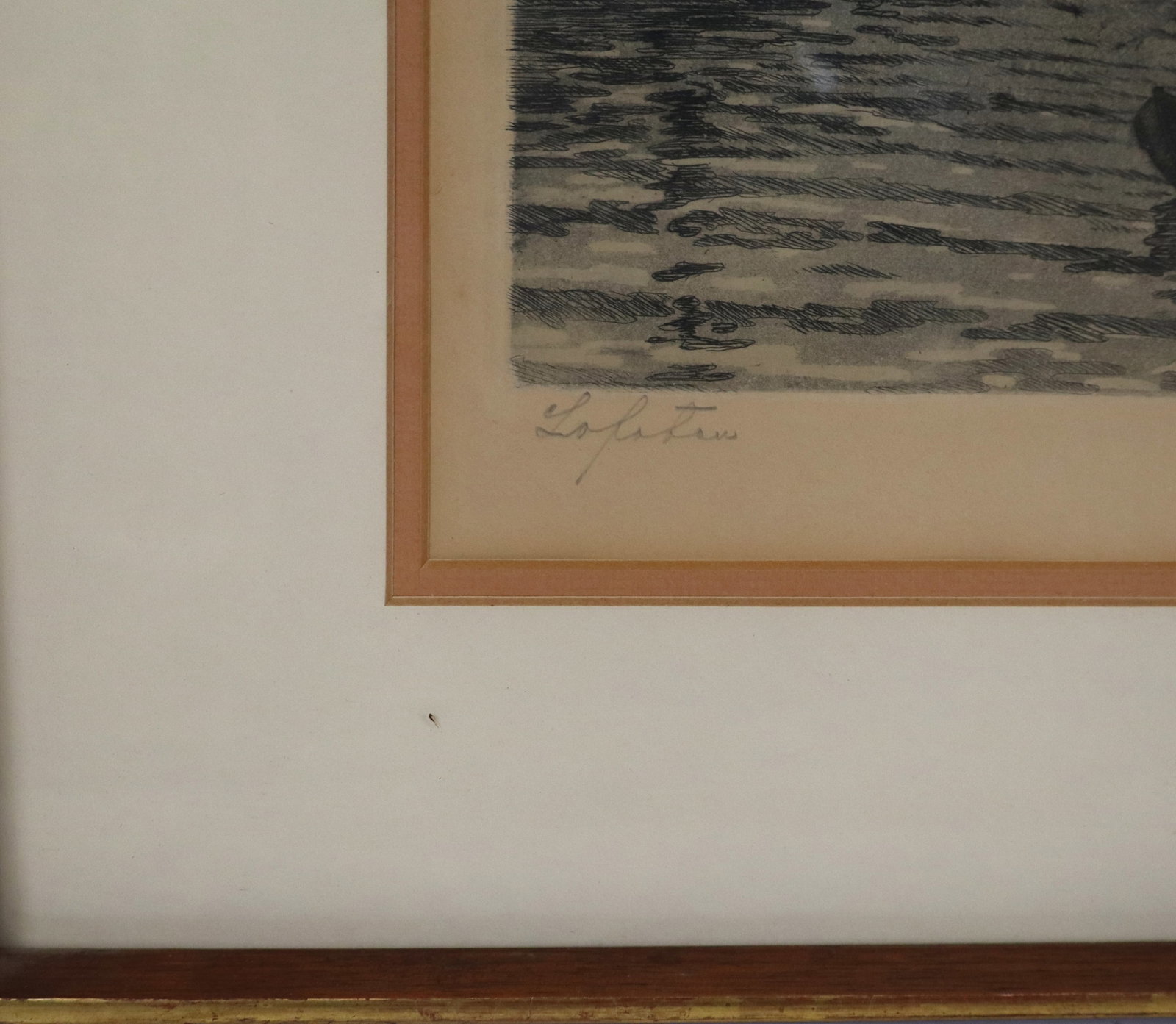 Signed Illegibly - Harbor Scene Print - 9