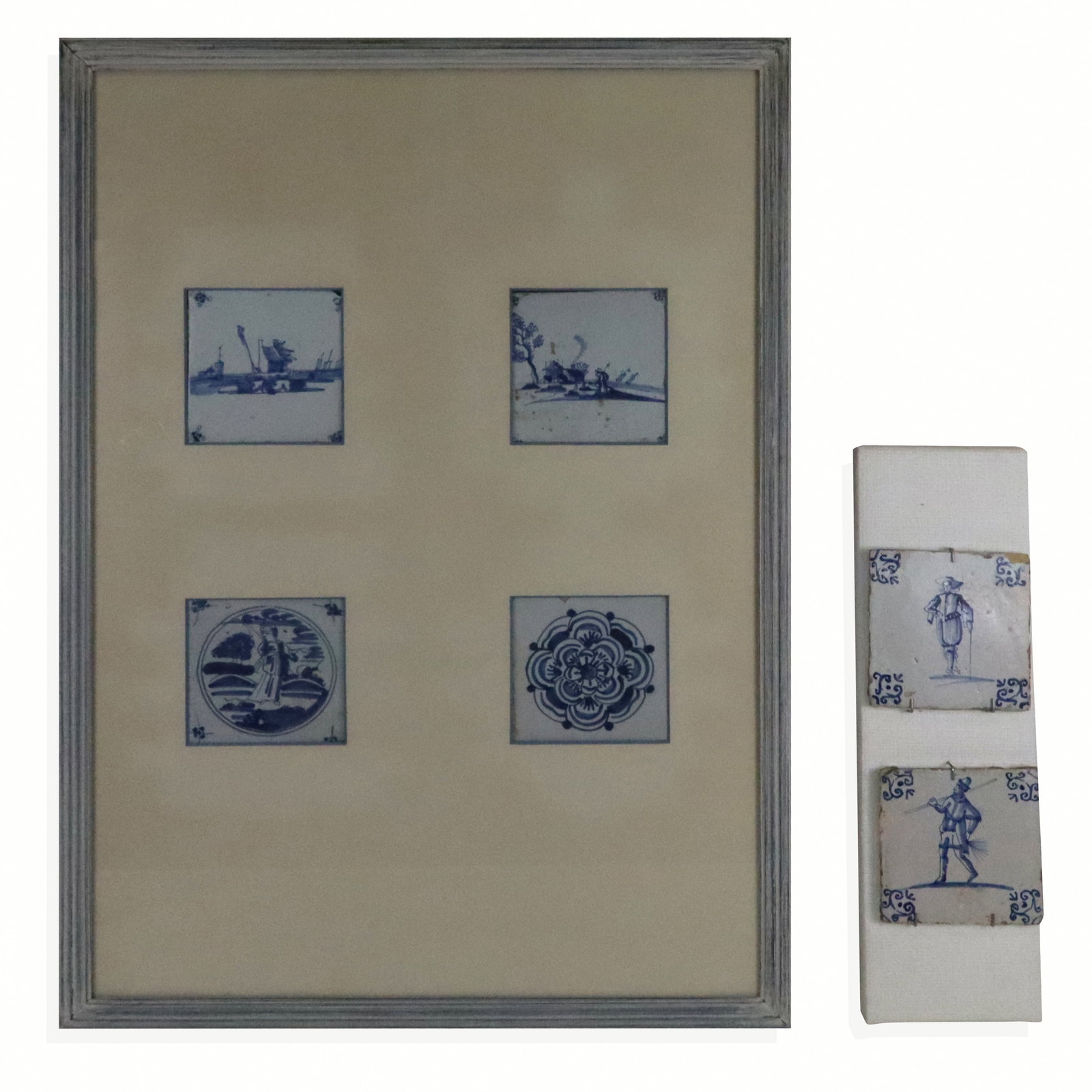 Antique Delft Ceramic Tiles - Two Sets (1 of 15)
