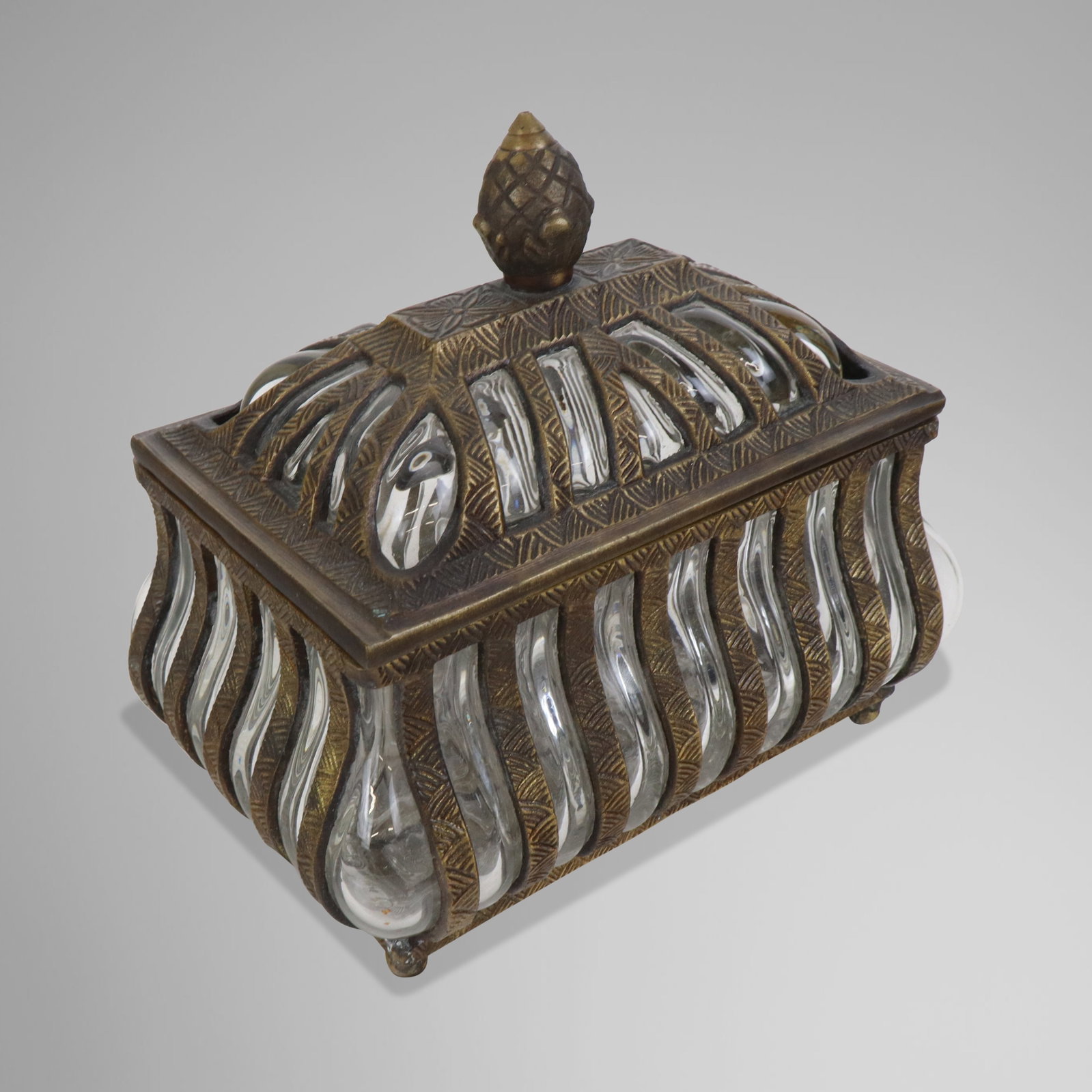 Chinese Bronze and Glass Covered Box (1 of 12)