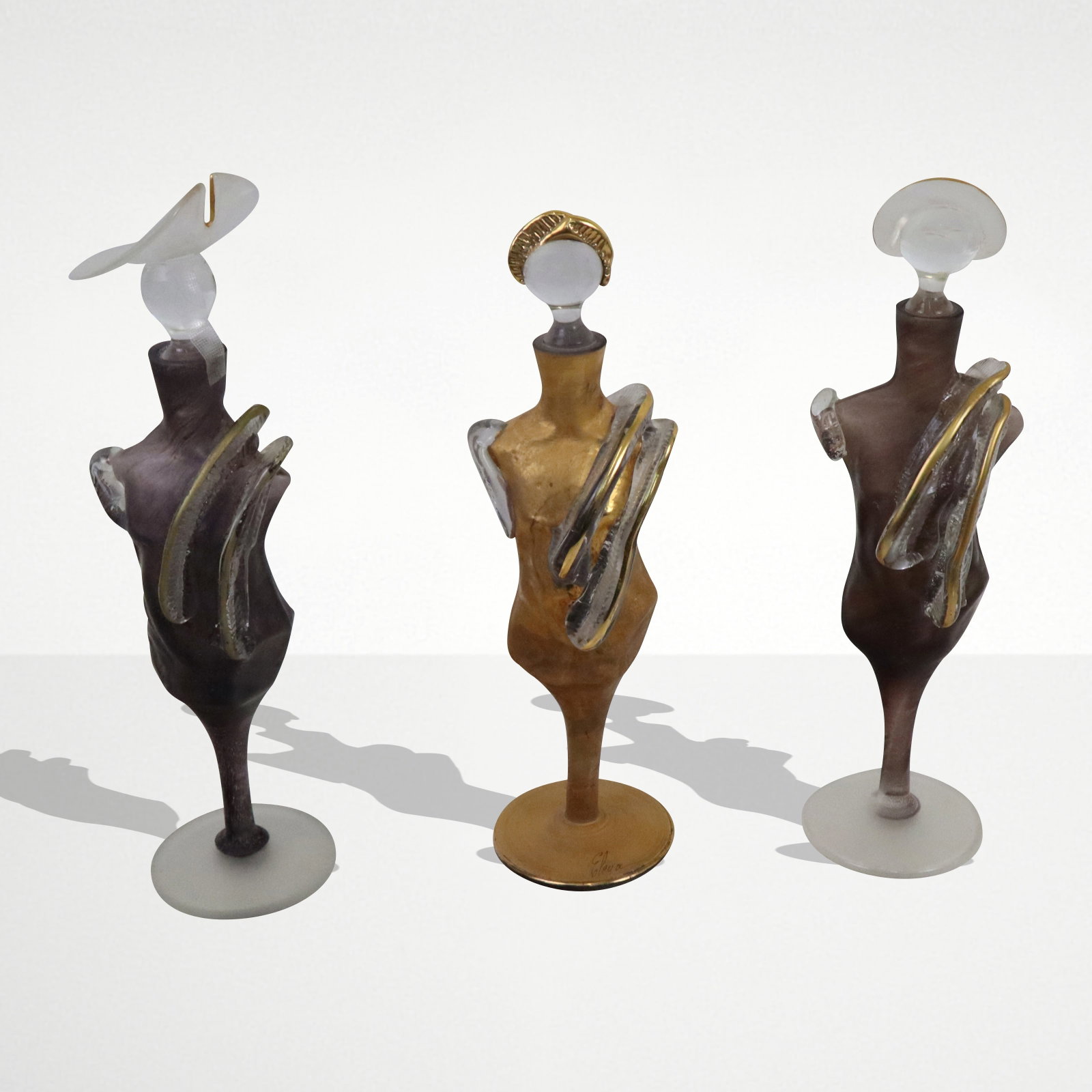 Three Elena Art Glass Figural Perfumers (1 of 12)