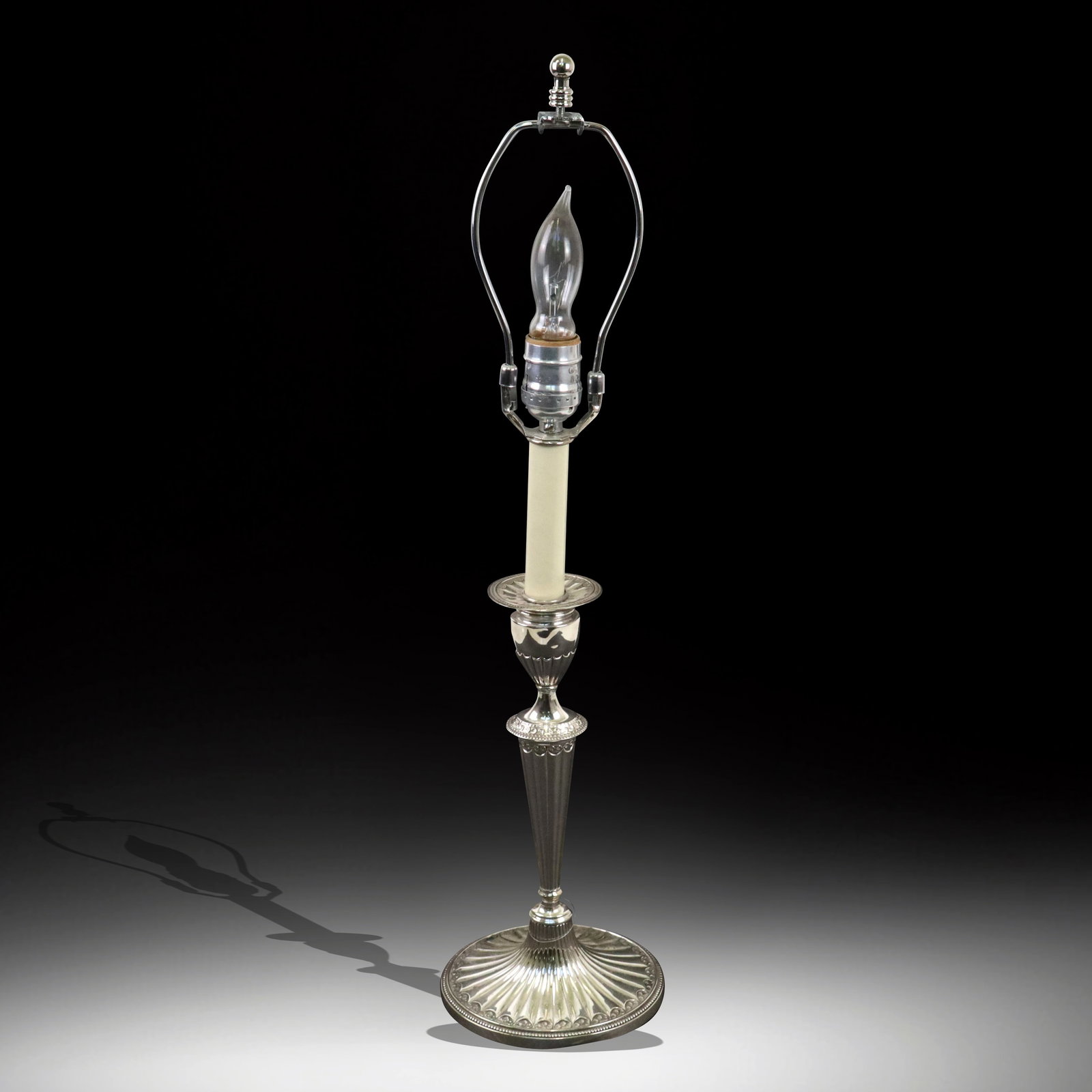 Gorham Sterling Candlestick mounted as a Lamp (1 of 11)