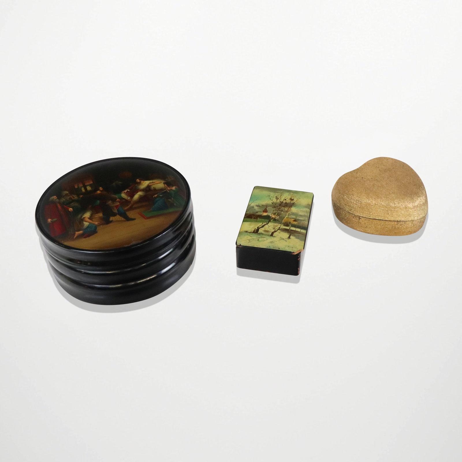 Three Papier Mache & Composition Boxes (1 of 18)