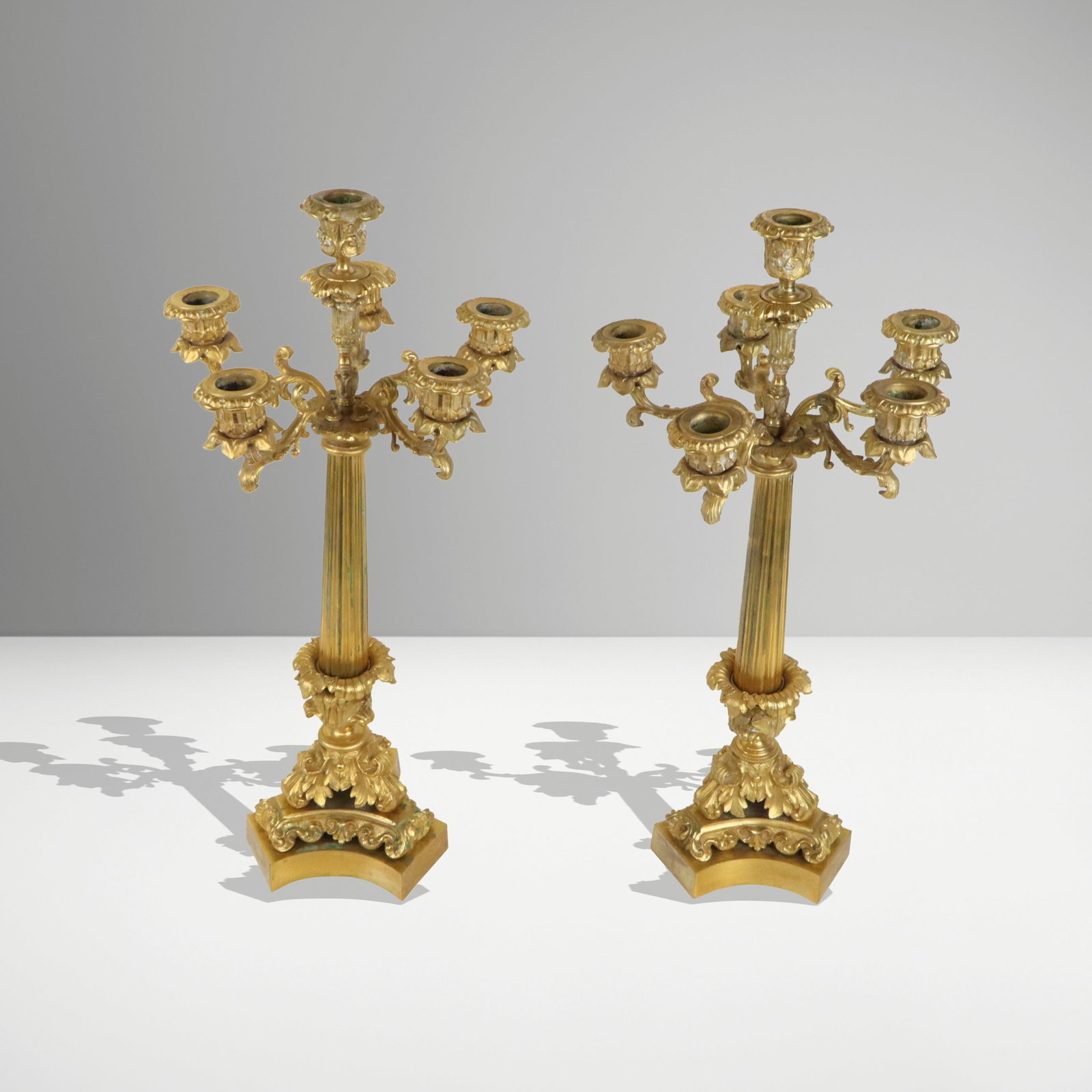 Pair of Louis XIV Gilt Bronze Candelabra (1 of 10)