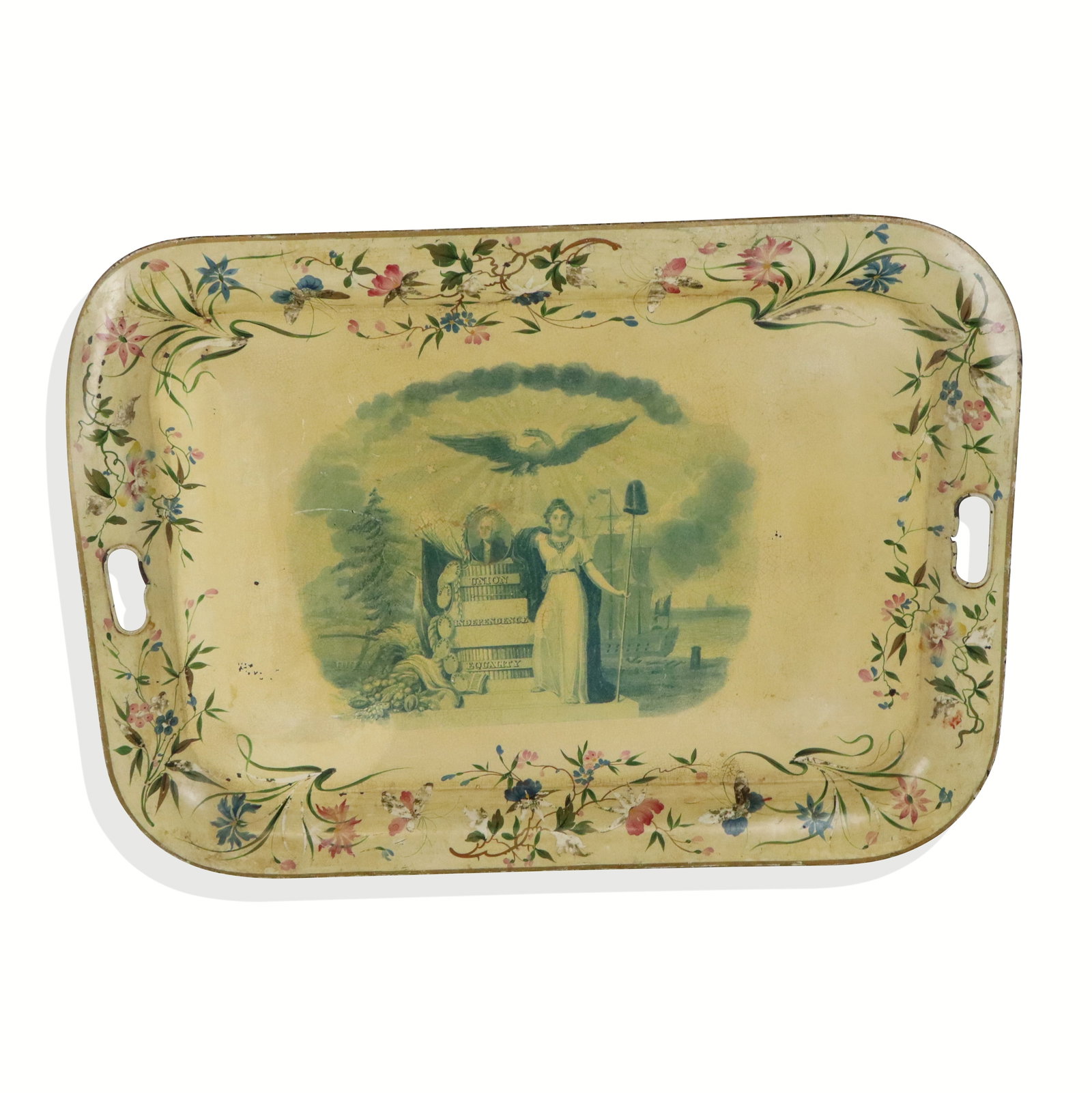 Victorian Painted Tole Tray (1 of 9)