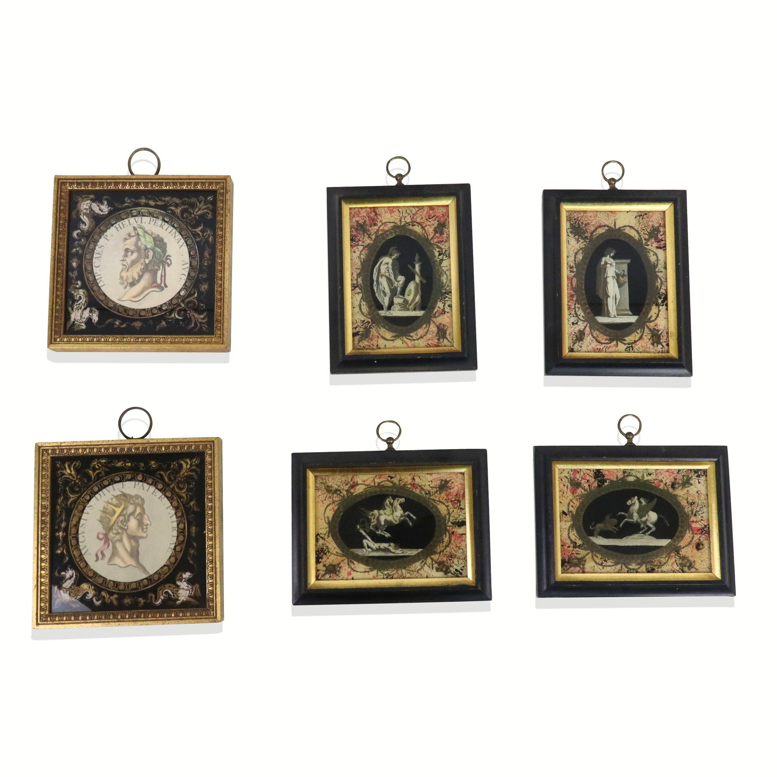 Group of 6 Eglomise Classical Scenes (1 of 15)