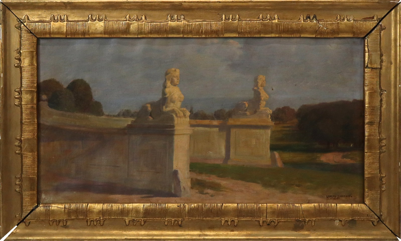 Luplau JANSSEN Oil on Canvas Garden Landscape (1 of 13)