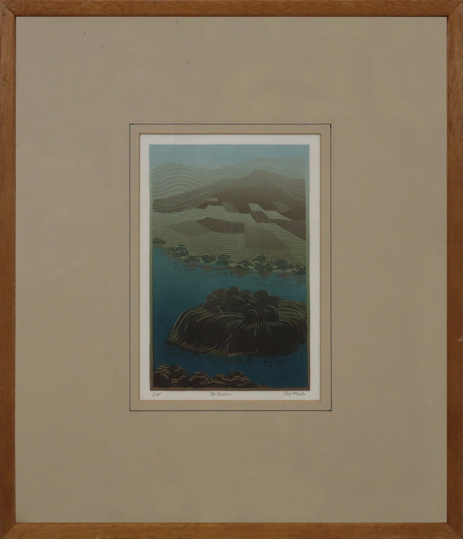 Teri MALO "The River" Linocut Print (1 of 10)