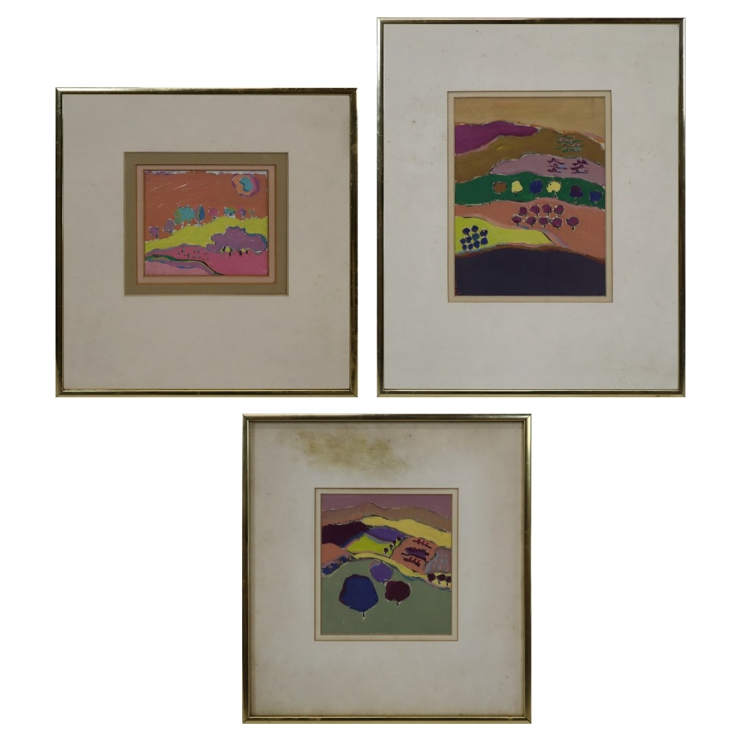 Virginia BROWN 3 Framed Acrylic Landscapes (1 of 12)