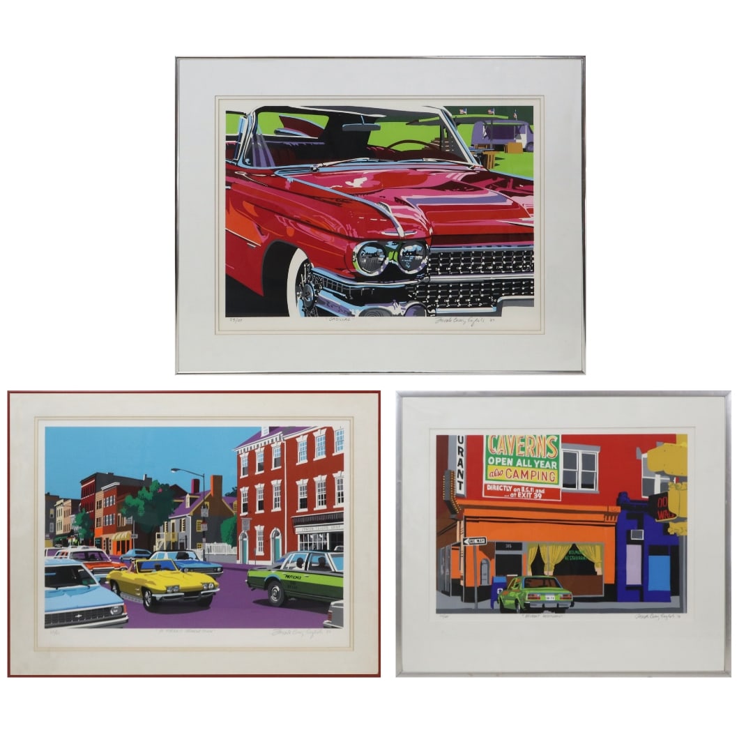 Joseph Craig ENGLISH 3 Silkscreens of Vintage Cars (1 of 20)