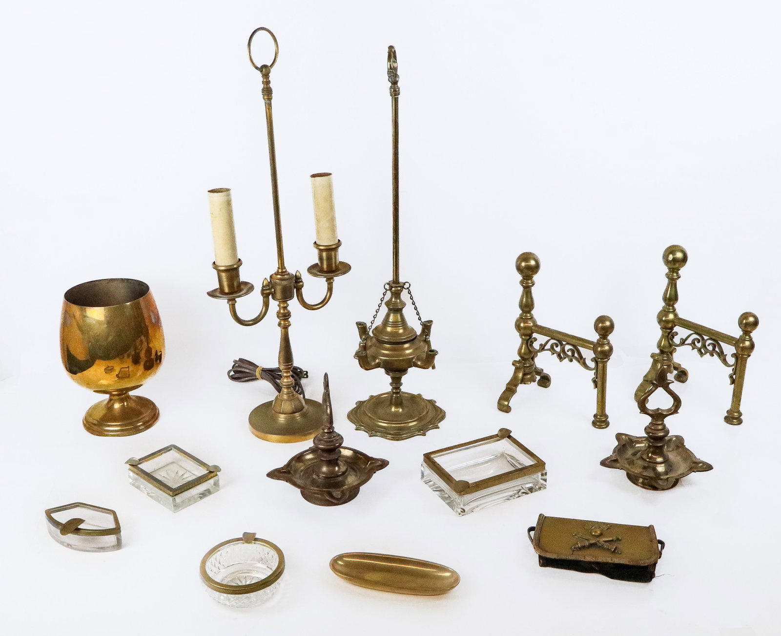 Lot of Brass and Brass Mounted Articles, 13 (1 of 12)