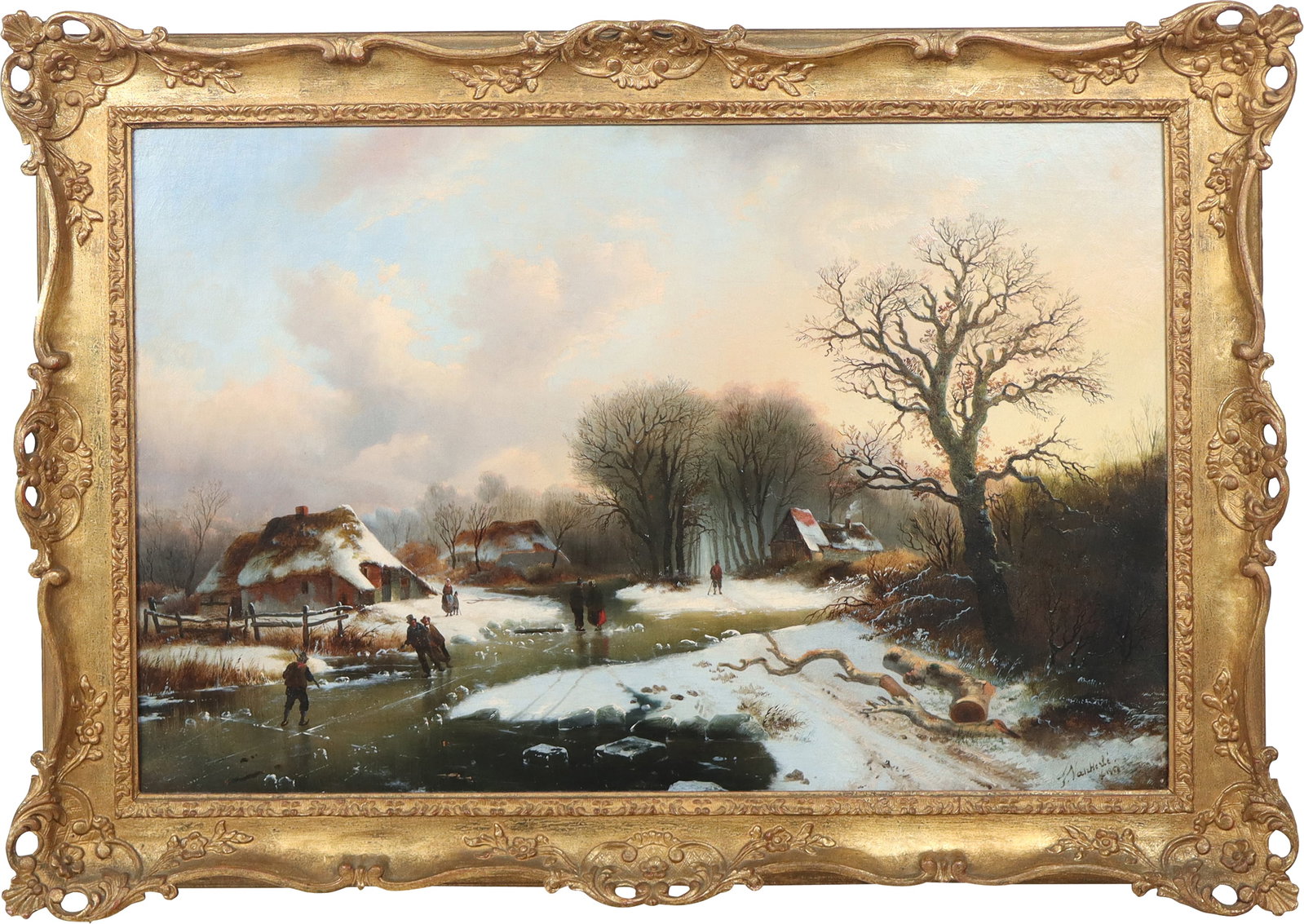 F. van HERLE 19th Century Dutch Oil on Canvas (1 of 11)
