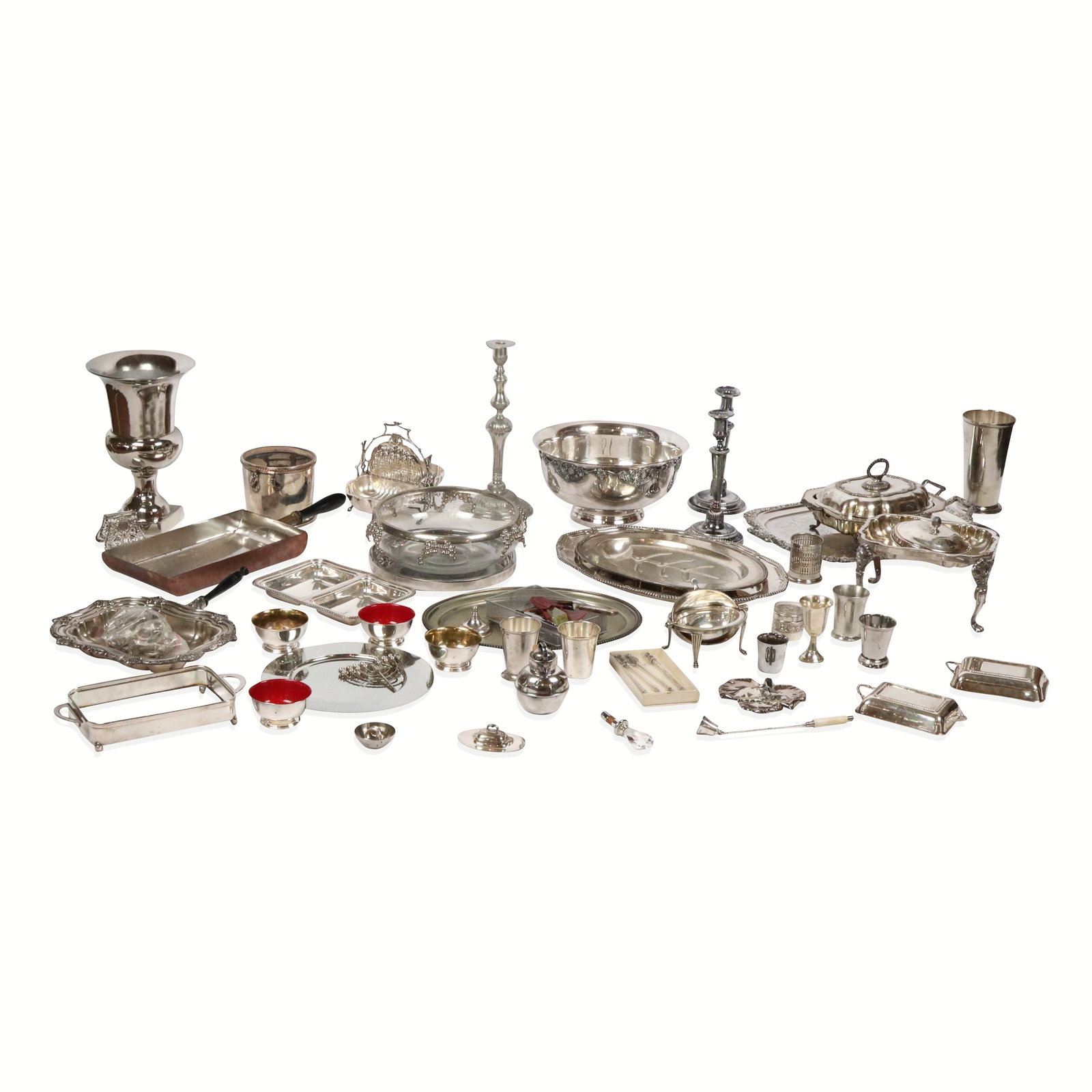Group of Silver Plate & Metal Tablewares, 50+ (1 of 20)