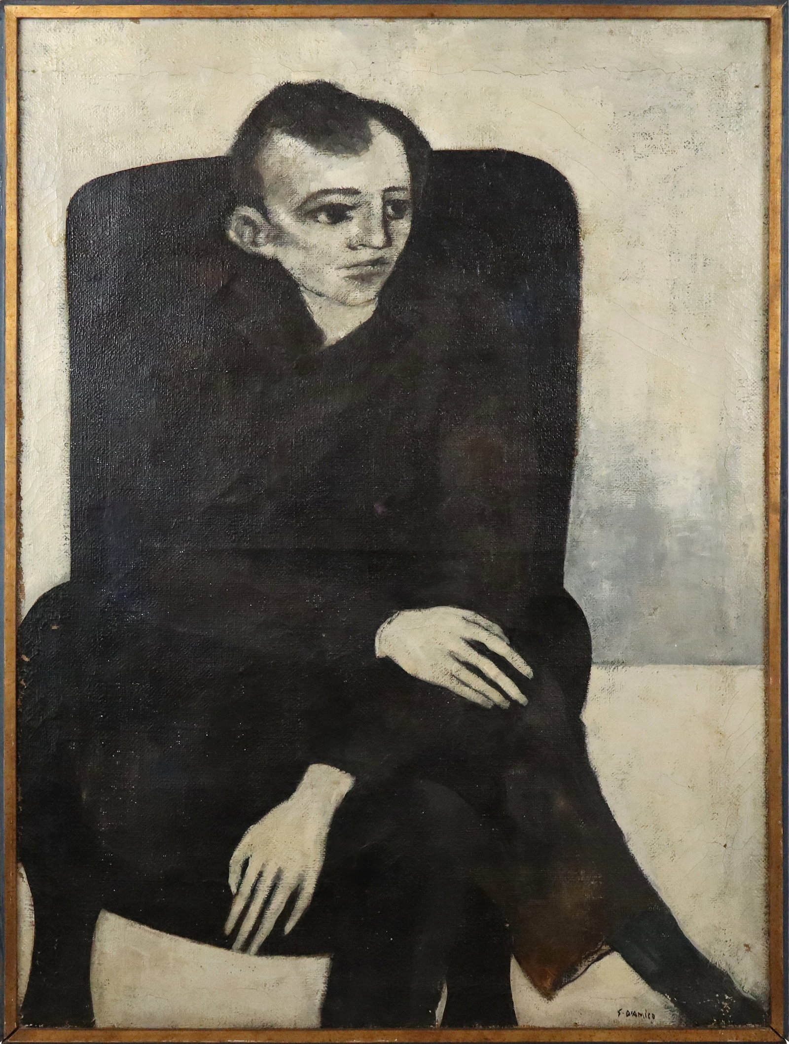 Gaetano D'AMICO Oil on Canvas Portrait of a Man (1 of 13)