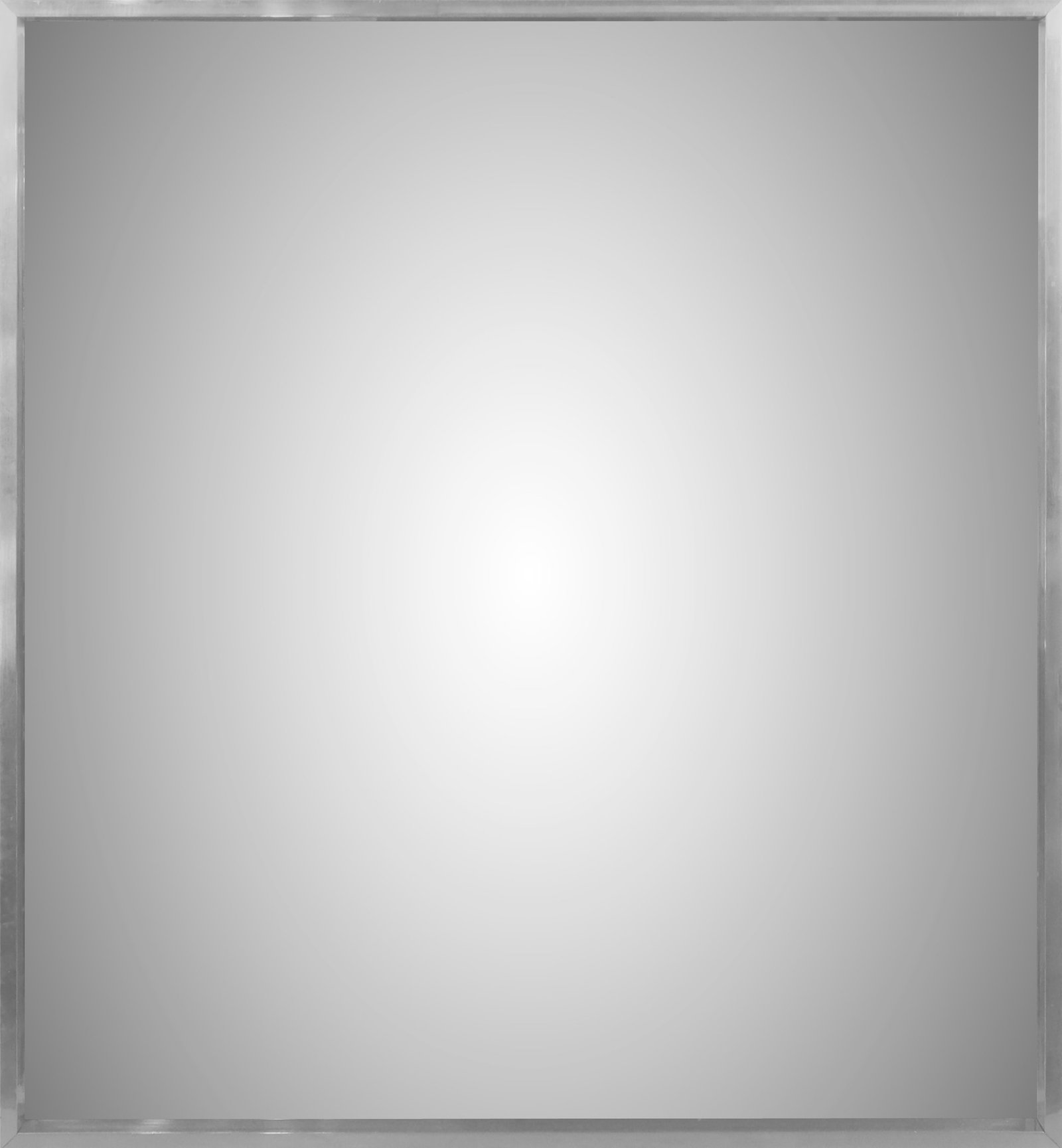 Mid Century Modern Chrome Mirror: Modern chrome rectangular mirror, mid 20th century, Falconer Durever Plate Glass Corporation, New York. [40" H x 36" W]. Overall condition is good.