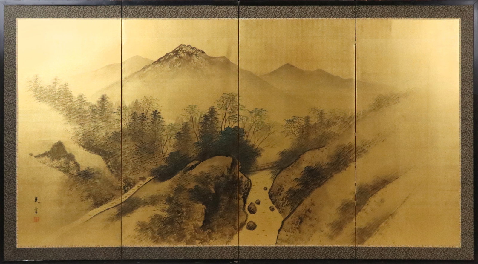 Japanese Four-Panel Folding Screen (1 of 19)