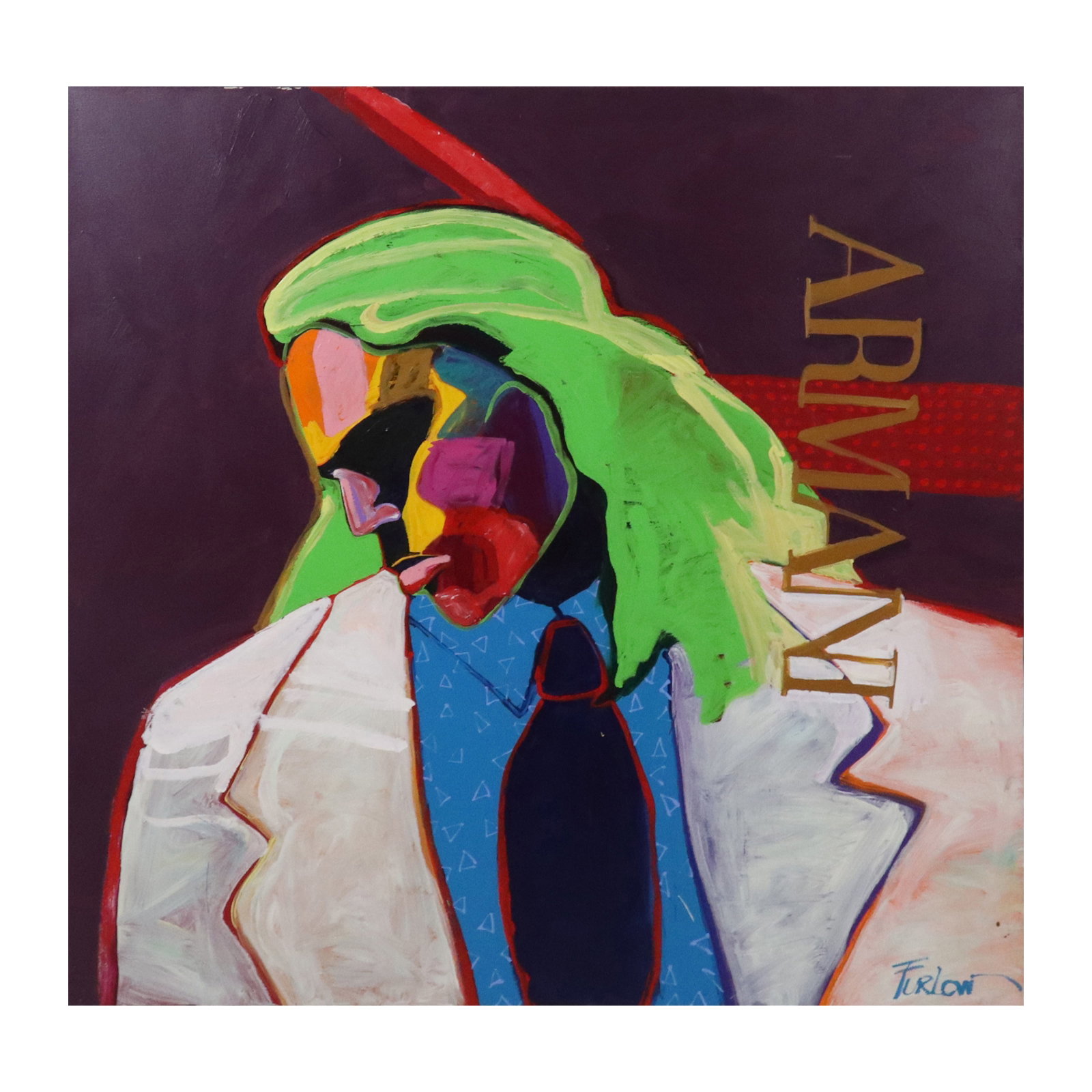 Malcolm FURLOW Acrylic on Canvas "Armani Indian" (1 of 12)