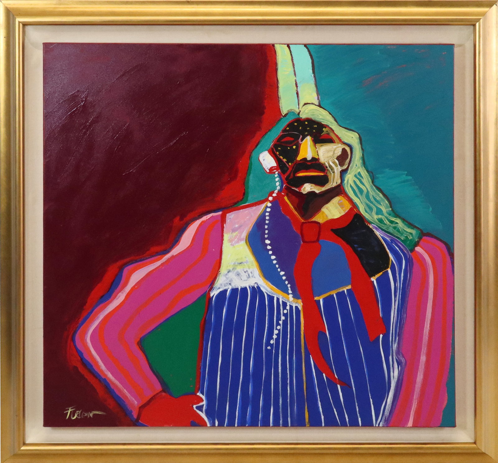 Malcolm FURLOW Acrylic on Canvas "Quanah Parker" (1 of 15)