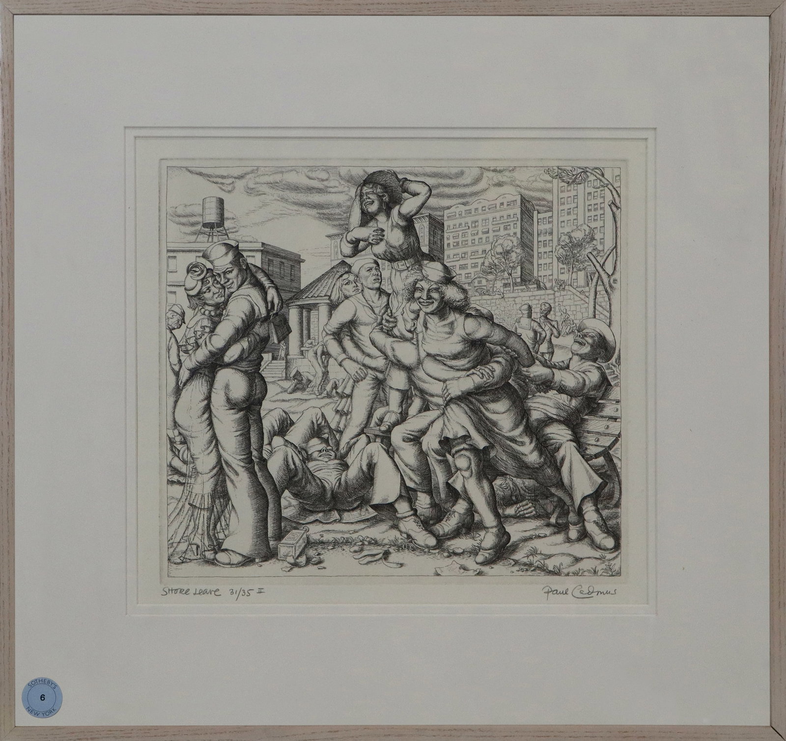 Paul CADMUS Etching "Shore Leave" 1935 (1 of 15)