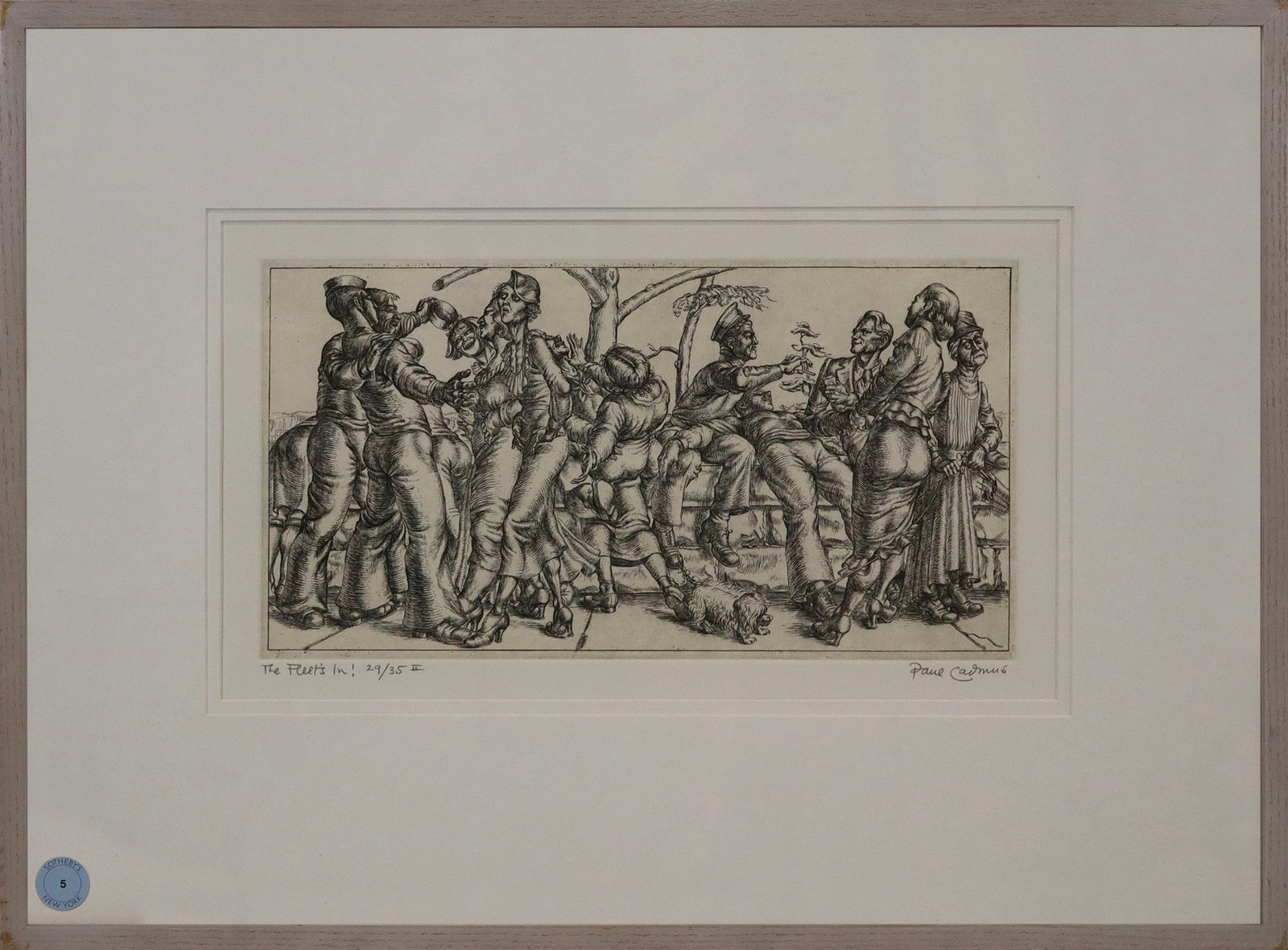 Paul CADMUS Etching "Fleets in!" 1934 (1 of 14)