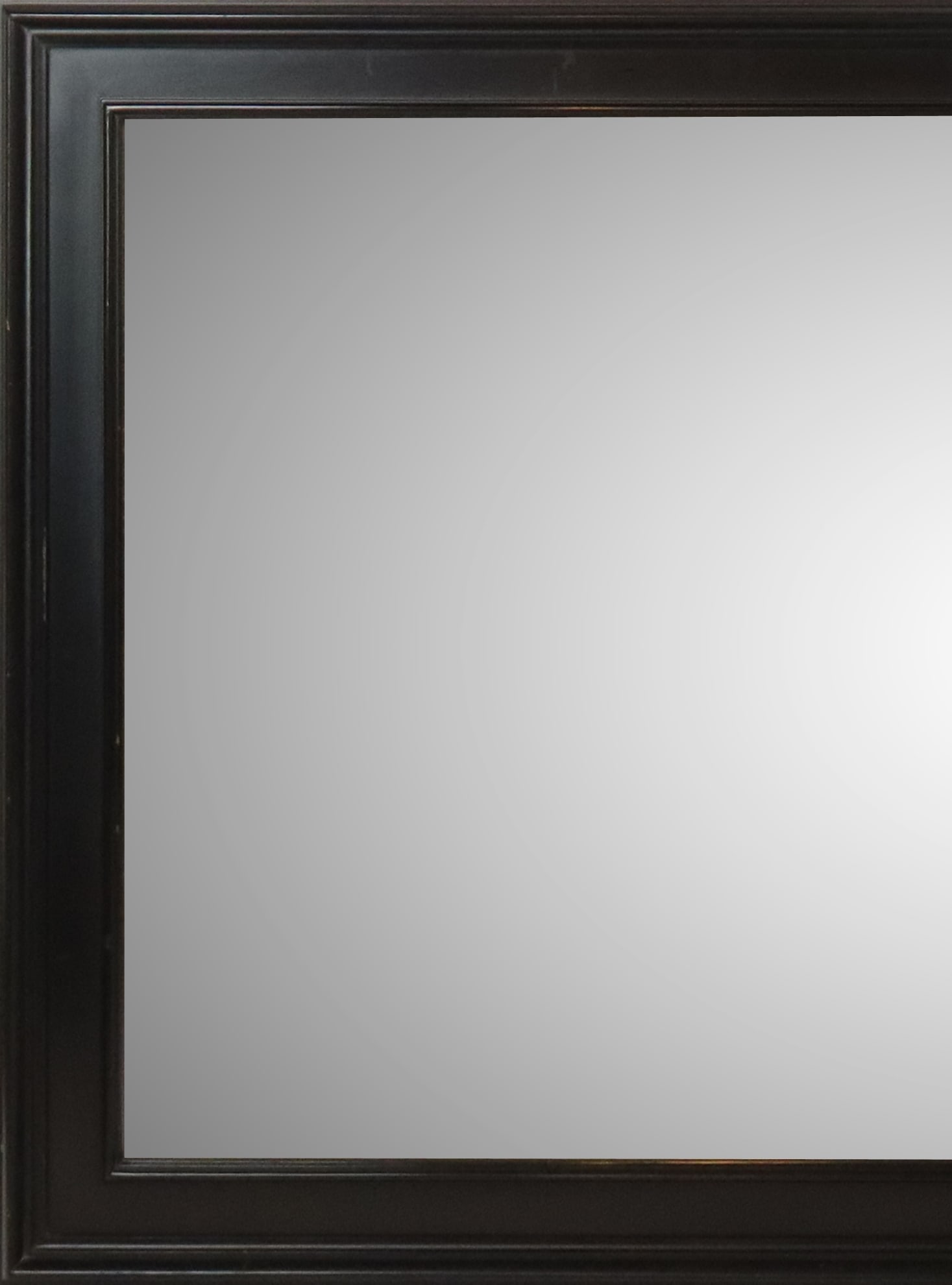Contemporary Rectangular Black Painted Mirror - 2