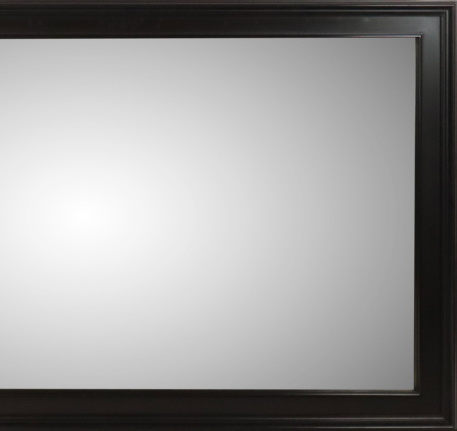 Contemporary Rectangular Black Painted Mirror - 3