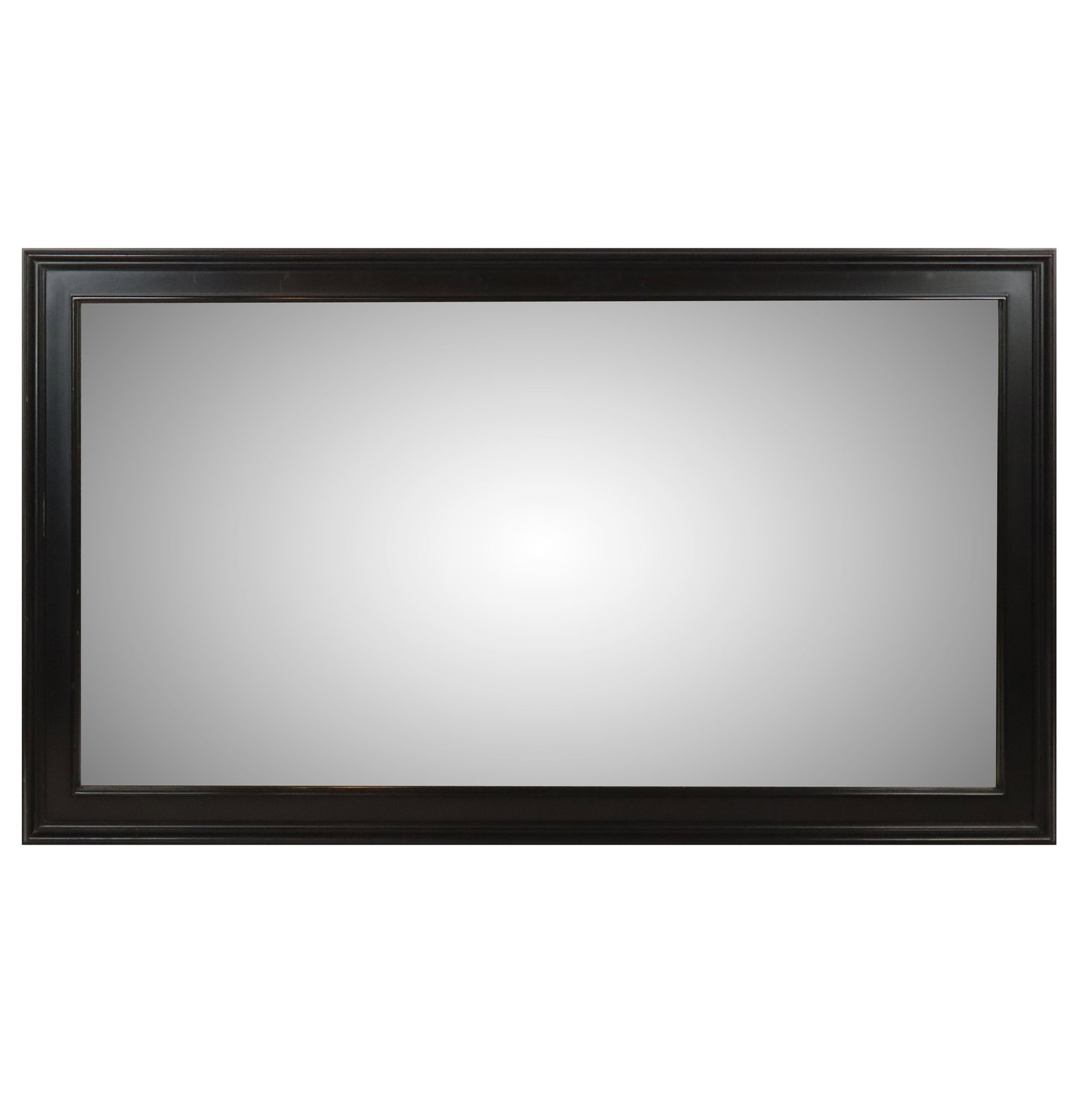 Contemporary Rectangular Black Painted Mirror - 4