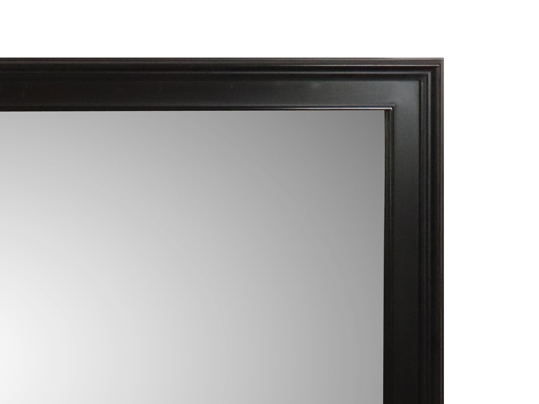 Contemporary Rectangular Black Painted Mirror - 5