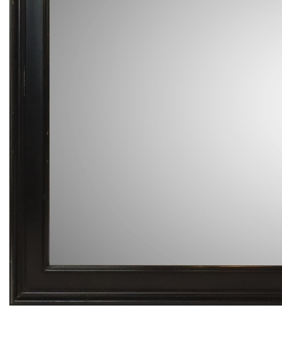 Contemporary Rectangular Black Painted Mirror - 6