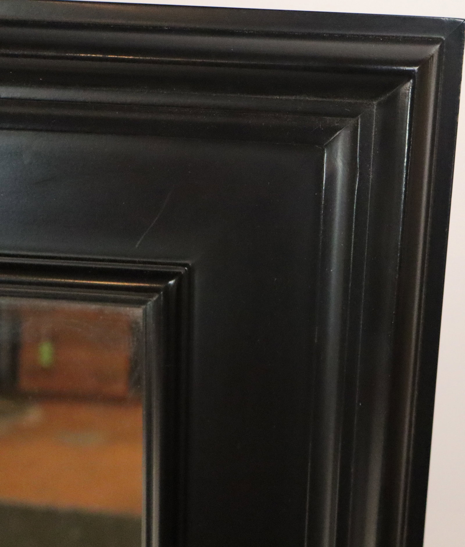 Contemporary Rectangular Black Painted Mirror - 7