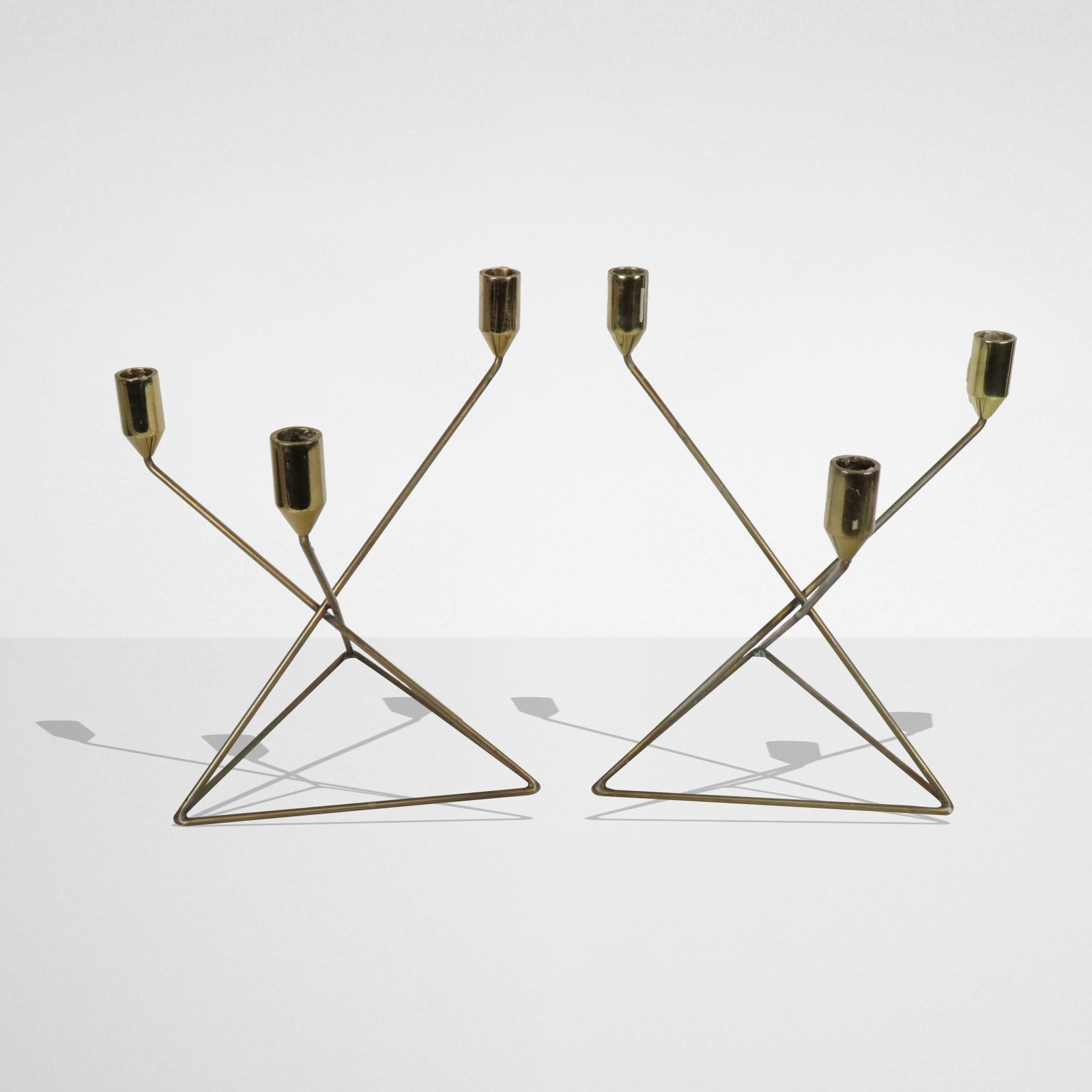 Pair of Contemporary Metal Candelabra (1 of 8)