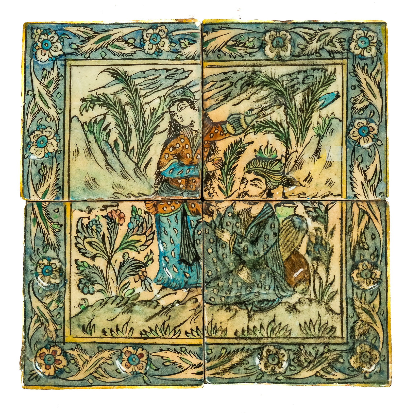 Persian Polychrome Tile Panel (1 of 7)