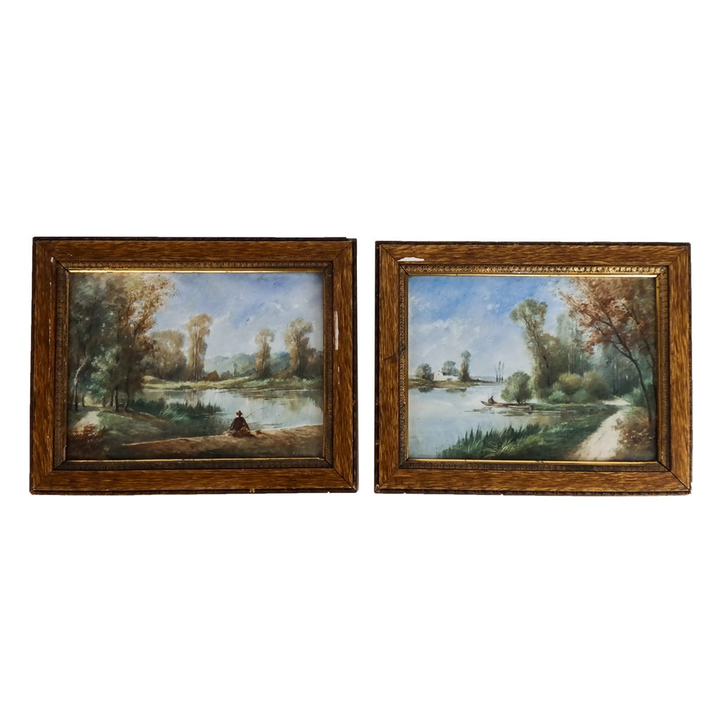 Two Continental Framed Porcelain Plaques (1 of 14)