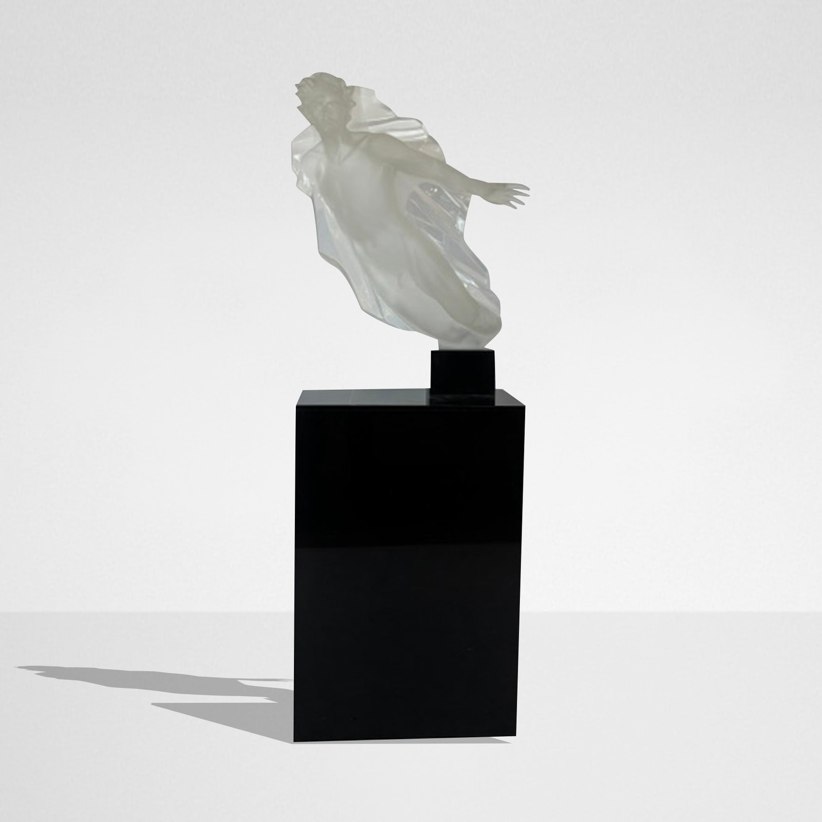 Frederick HART "Sacred Mysteries, Male" Acrylic: Frederick Hart (American, 1943-1999) "Sacred Mysteries: Acts of Light, Male" acrylic sculpture on stand, 1983, signed Hart to lower right side with date and edition 1/50. [Less stand: 36" H x 26" W x 