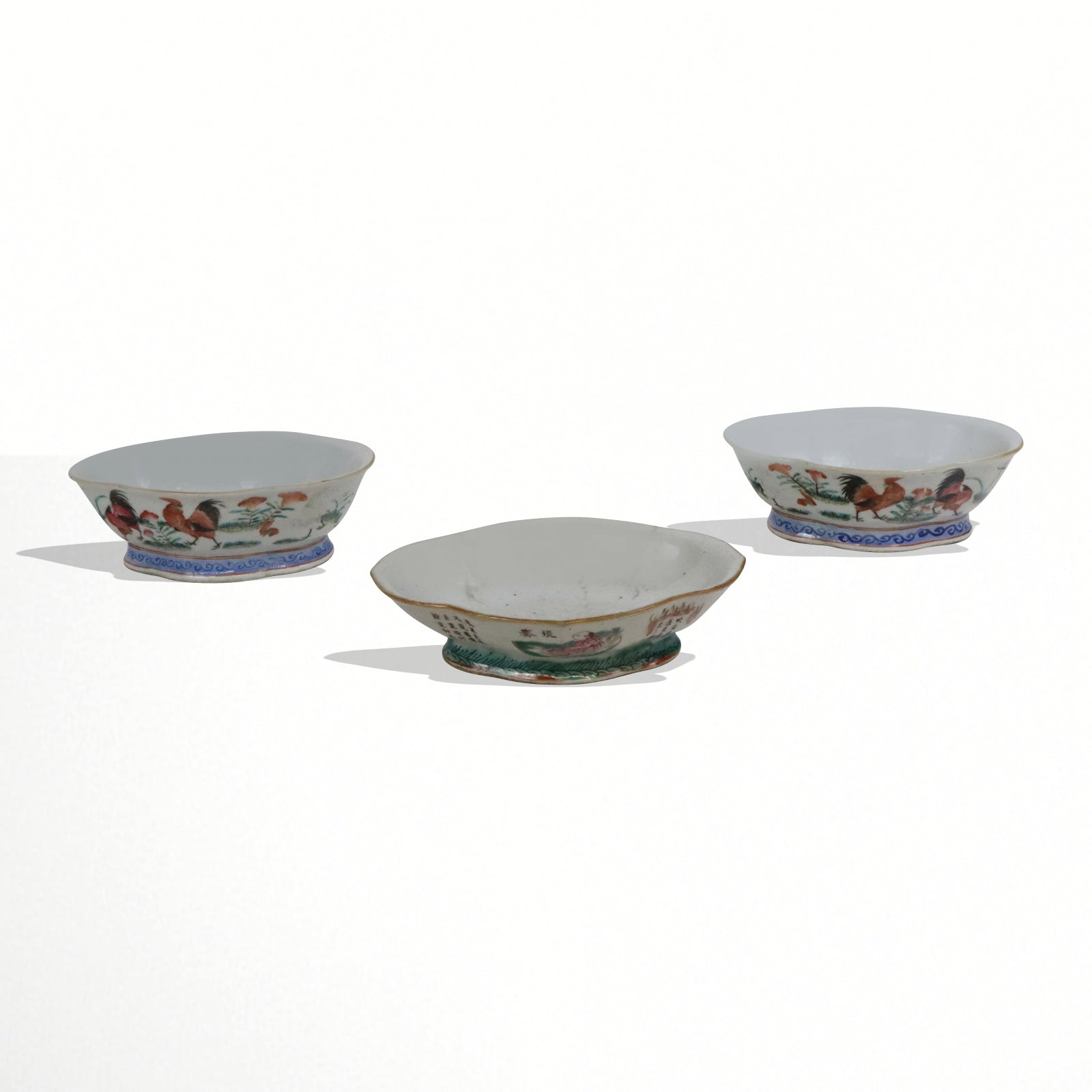 Three Chinese Famille Rose Lobed Bowls (1 of 15)