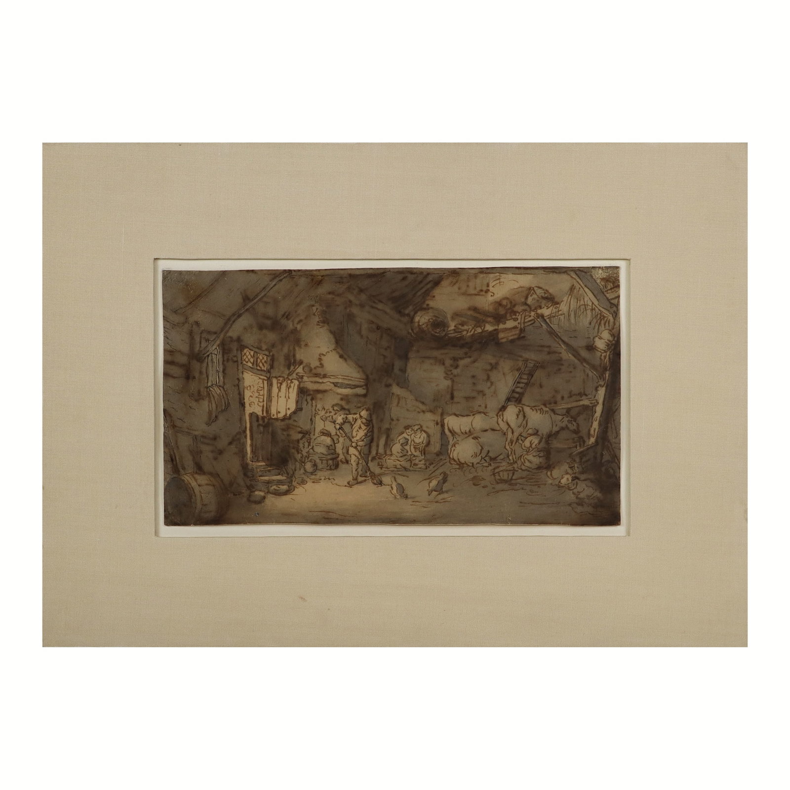Follower of Isack van OSTADE Farmhouse Interior (1 of 12)