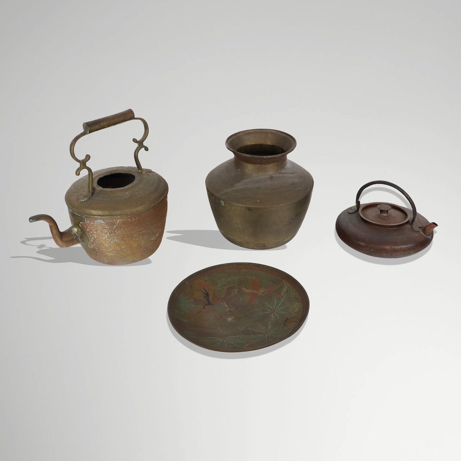 Four Assorted Brass / Bronze Vessels (1 of 18)