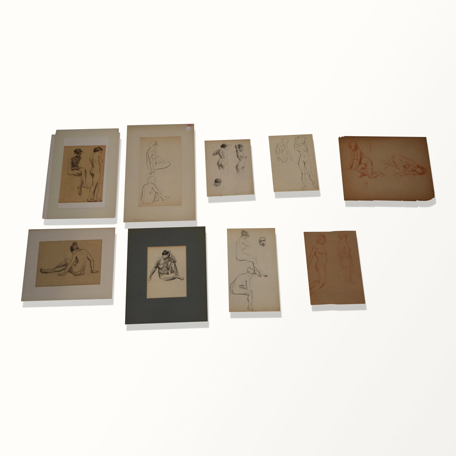 After Andre DERAIN Portfolio of Pencil Studies: After Andre Derain (French, 1880-1954) portfolio of 10 graphite pencil on paper, nude figural studies. [24 1/4 x 19 inches (portfolio)]. Property from the William A. Glaser Collection.