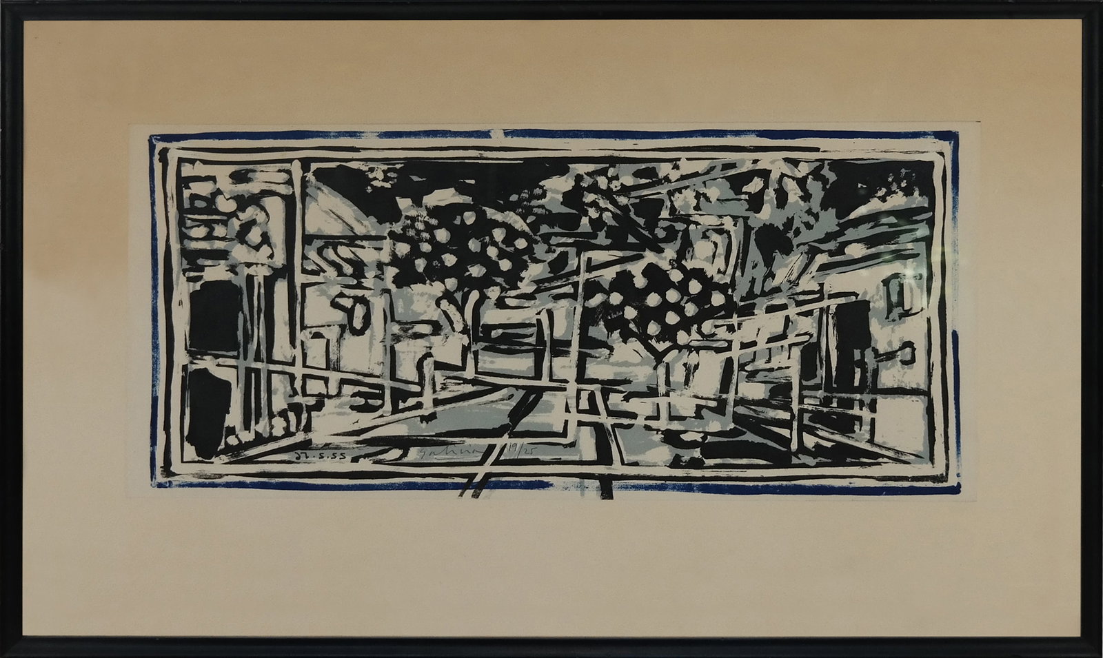 Signed Illegibly - Colored Woodblock Print (1 of 10)