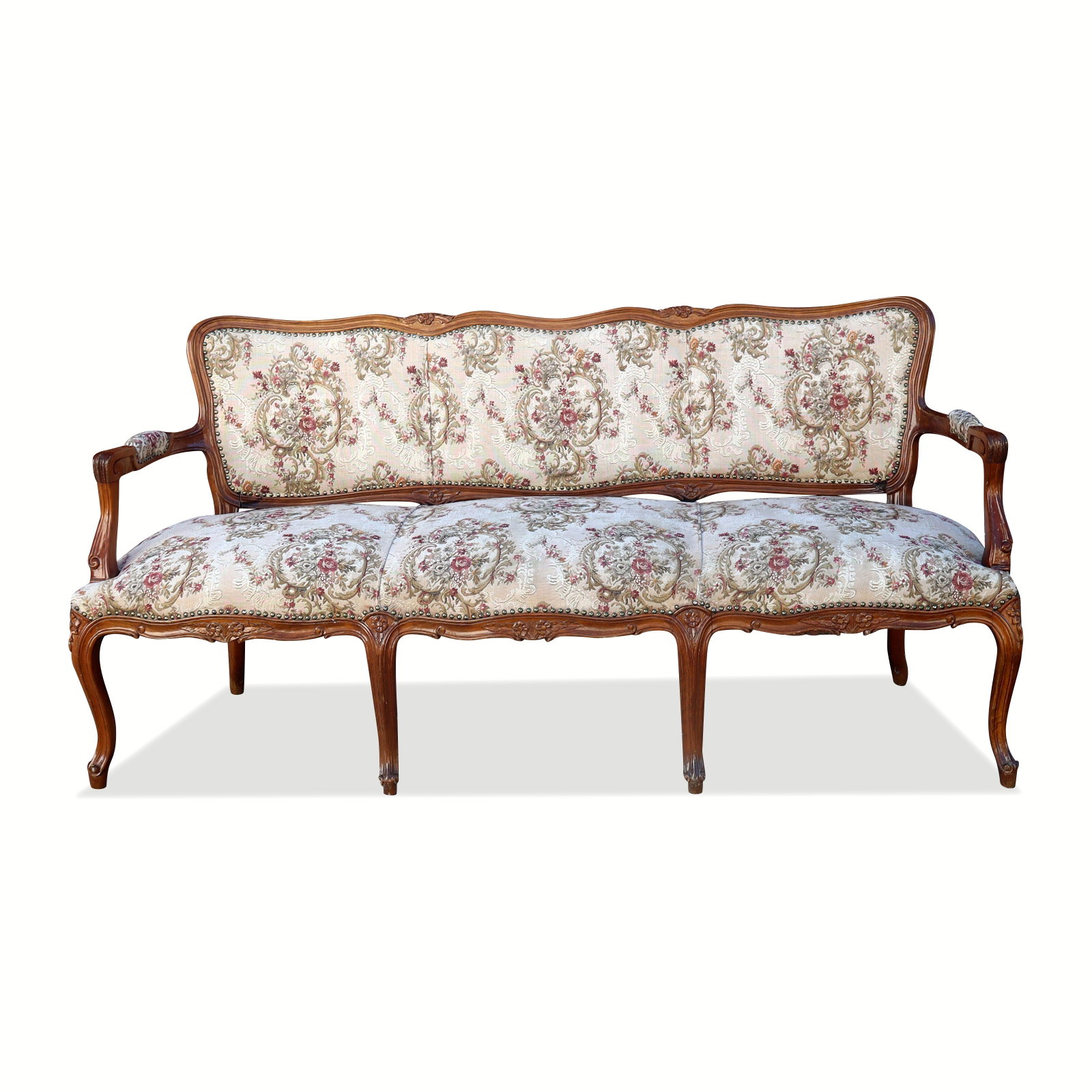 Louis XV Upholstered Settee (1 of 12)