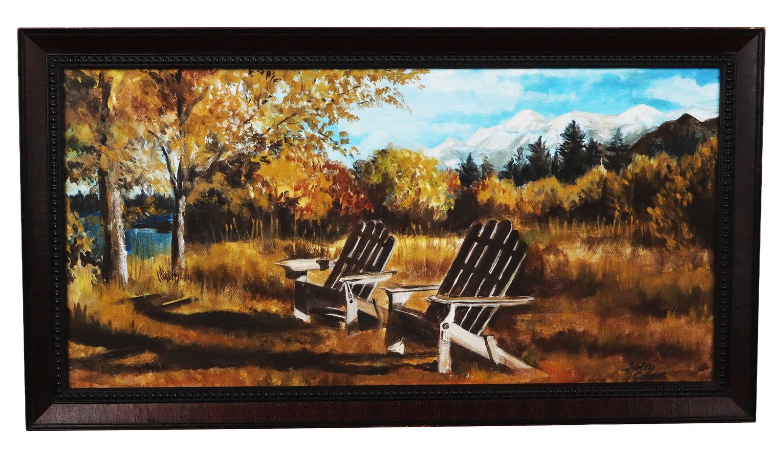 Landscape with Adirondack Chairs, Oil on Canvas (1 of 10)