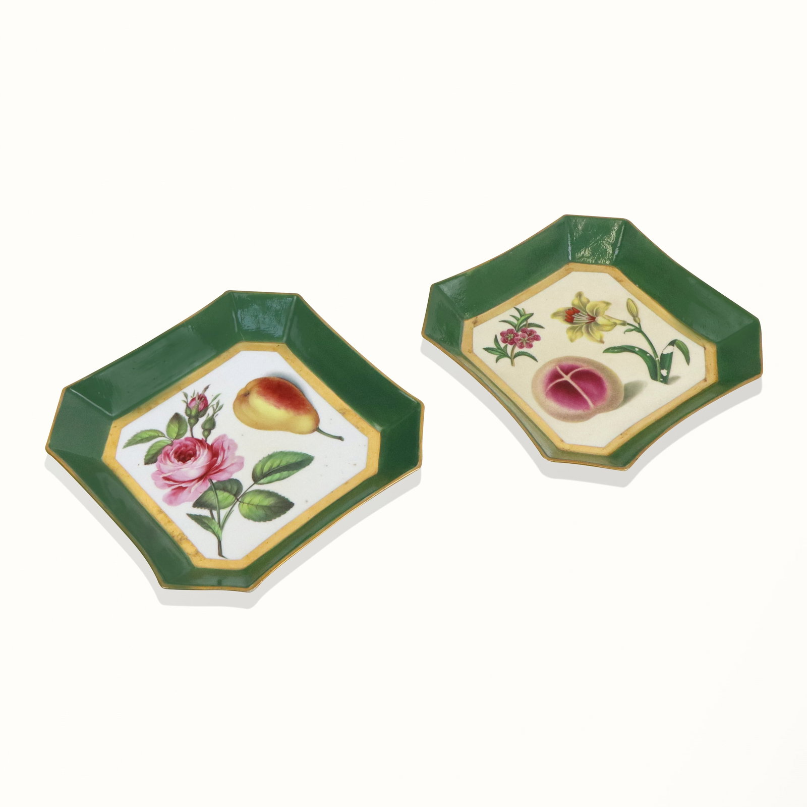 Two Coalport Attr. Hand-Painted Porcelain Dishes (1 of 14)