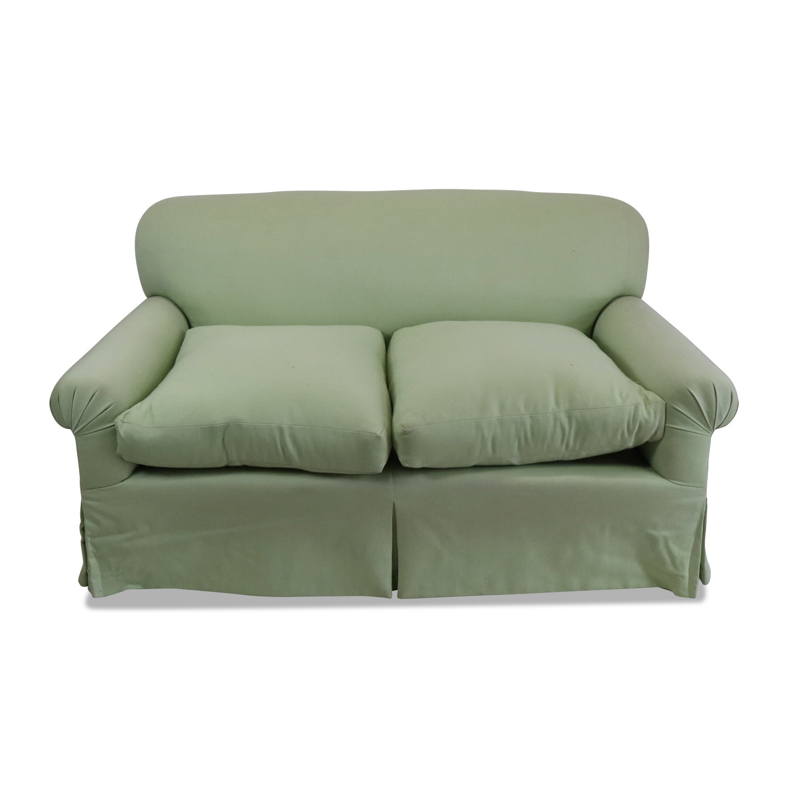 Green Upholstered Two-Seat Sofa (1 of 7)