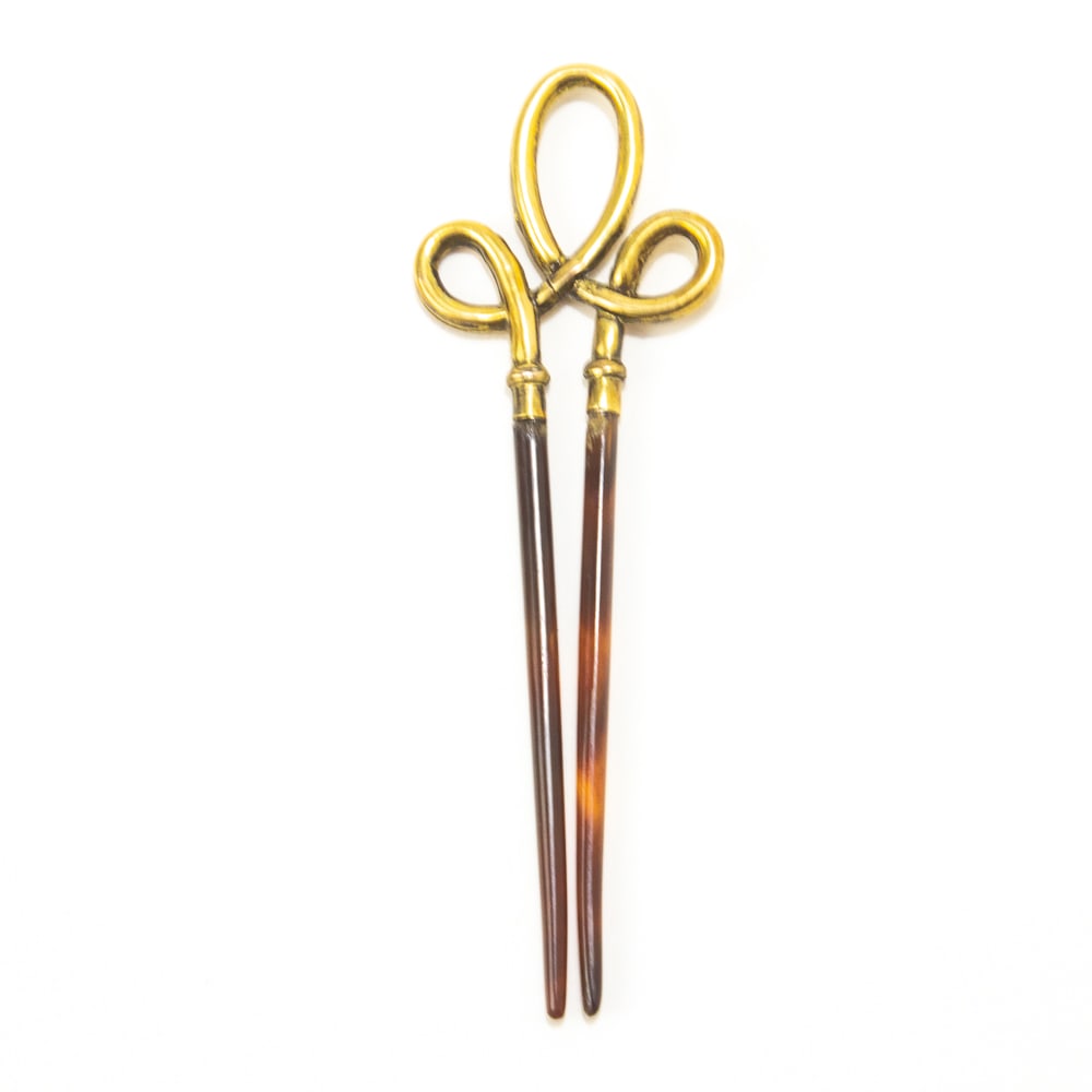 Pair of Gold English Twist Hair Picks (1 of 20)