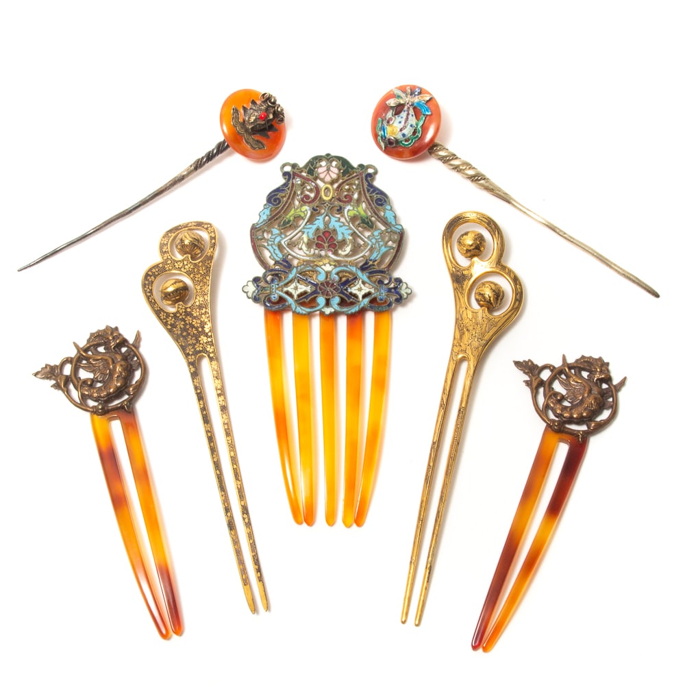 7 Asian & Asian Inspired Hair Combs & Picks (1 of 18)