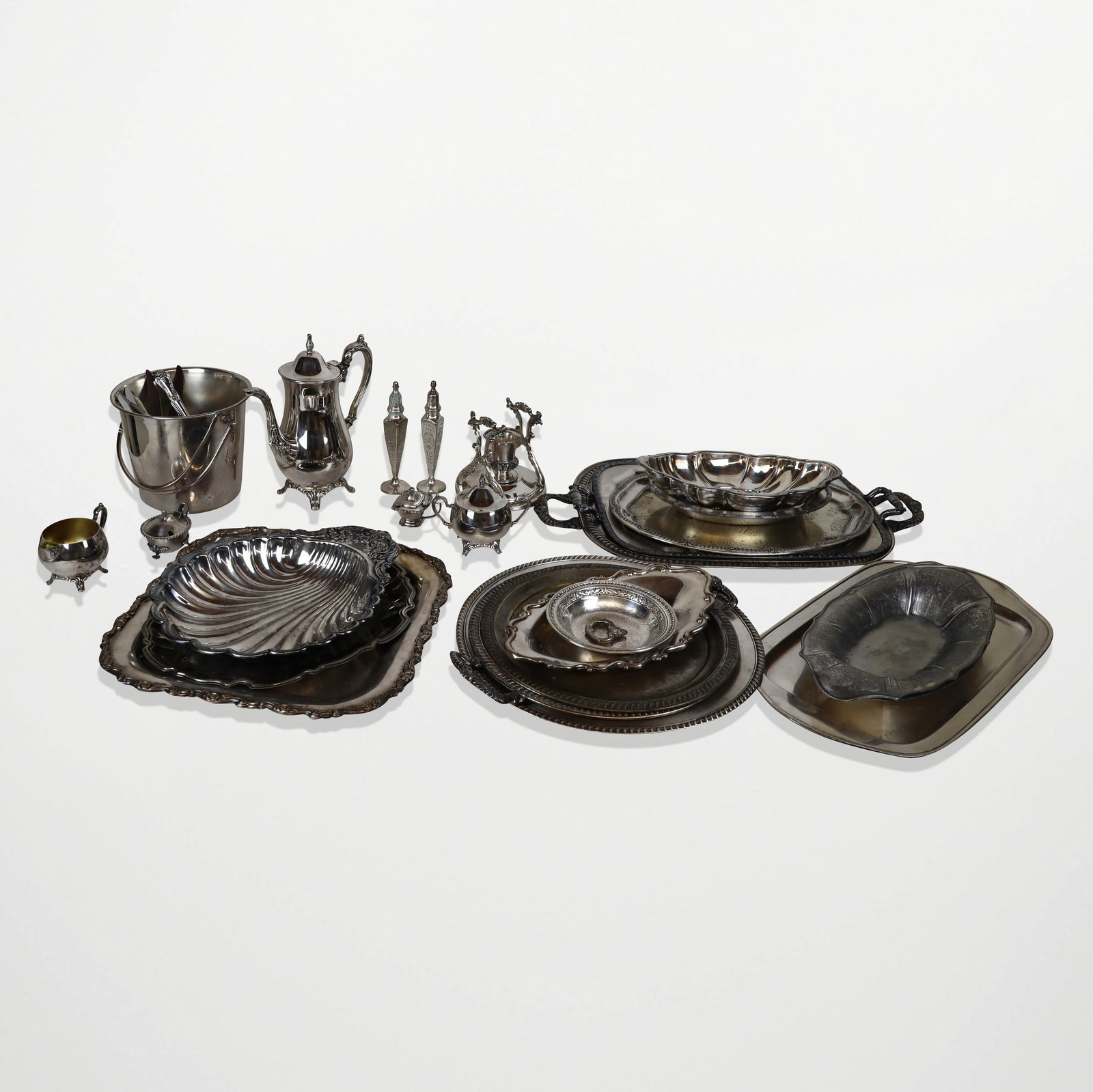 Group of Silver Plate Hollowware & Knives, 35+ (1 of 17)