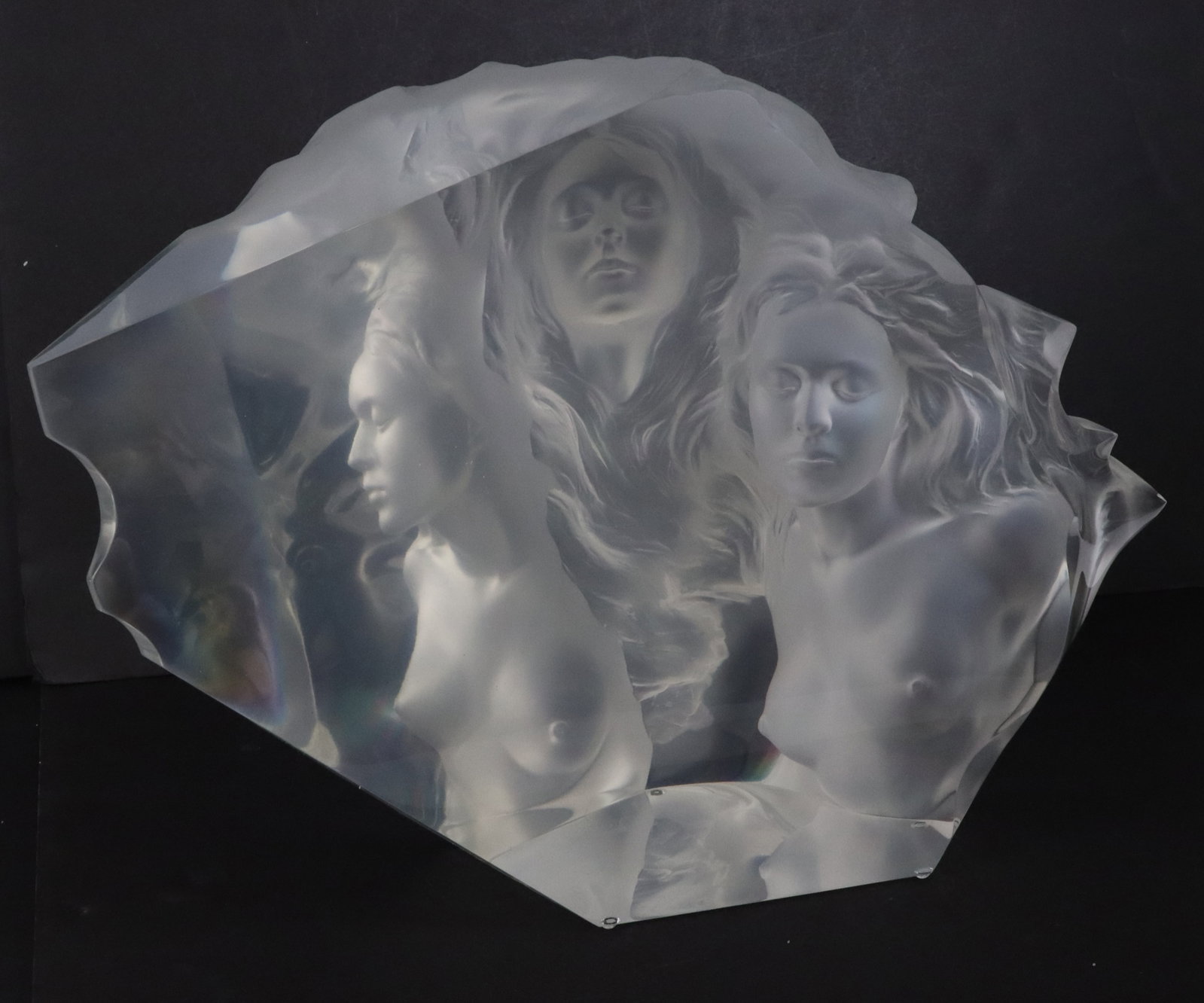 Frederick HART "Counterpoint" Acrylic: Frederick Hart (American, 1943-1999) "Counterpoint" acrylic sculpture, 1997, edition 8/350, signed Hart to lower with F. Hart, date, and edition. [14.25" H x 21" W x 10.5" D]. Condition is good with s